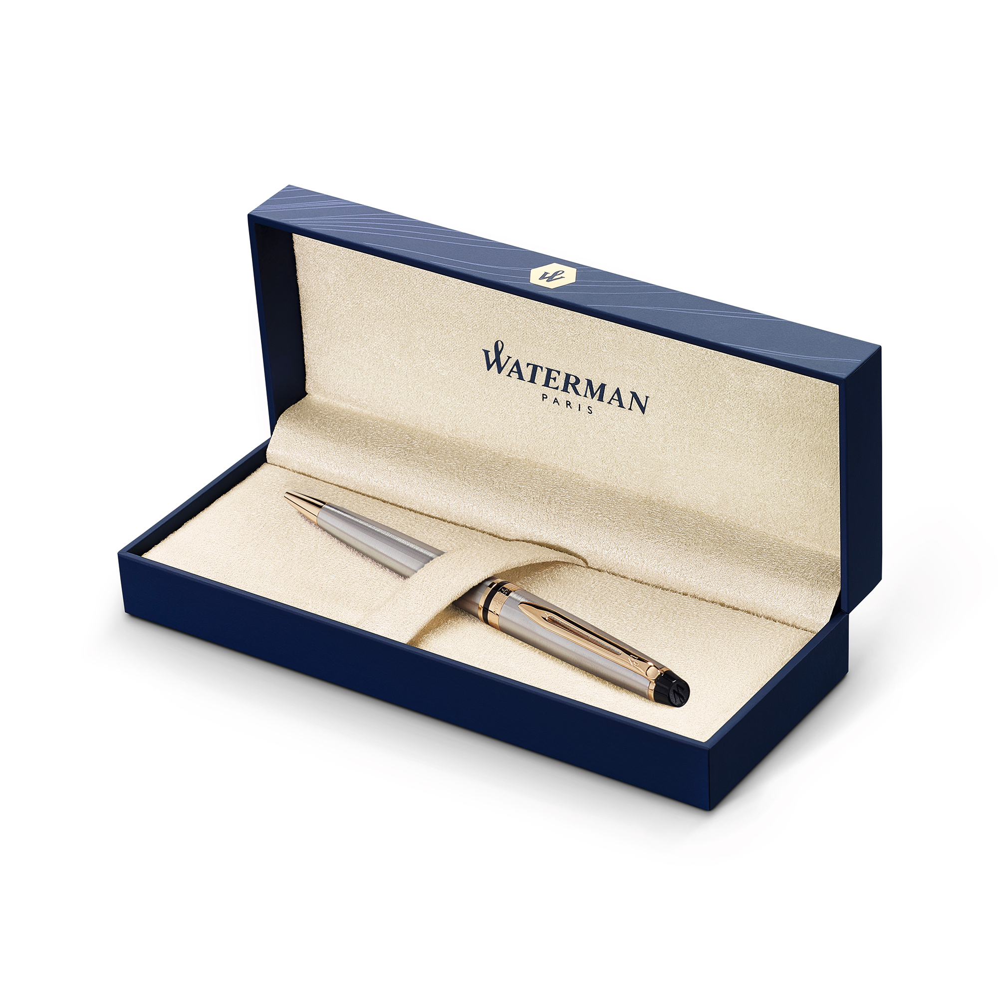 Picture of Waterman Expert Ballpoint - Stainless Steel - Gold Trim