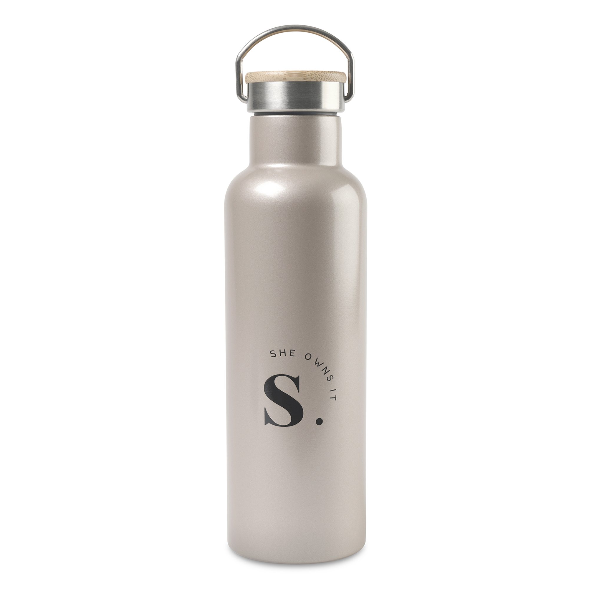 Picture of Aviana Metallics Double Wall Stainless Steel Wine Bottle - 25 Oz. - Champagne
