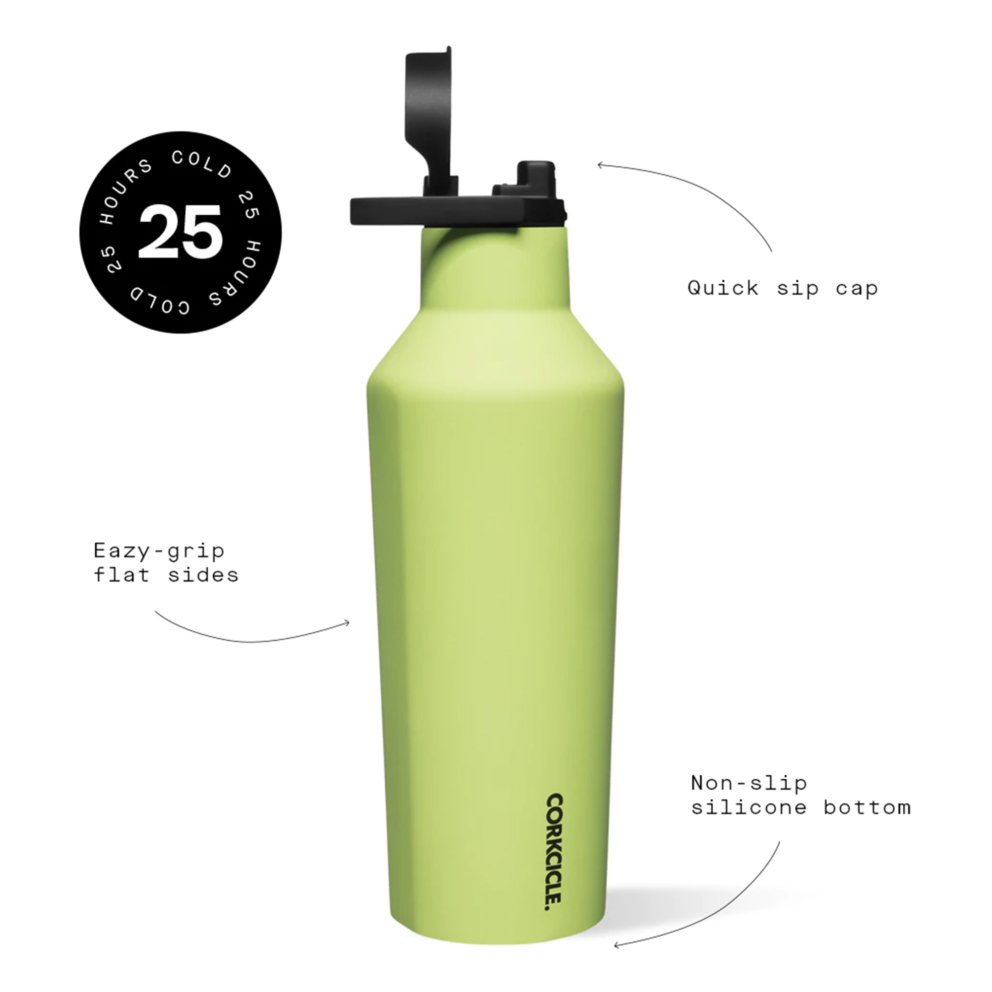 Picture of CORKCICLE Sport Canteen Soft Touch- 20 Oz. - Citron