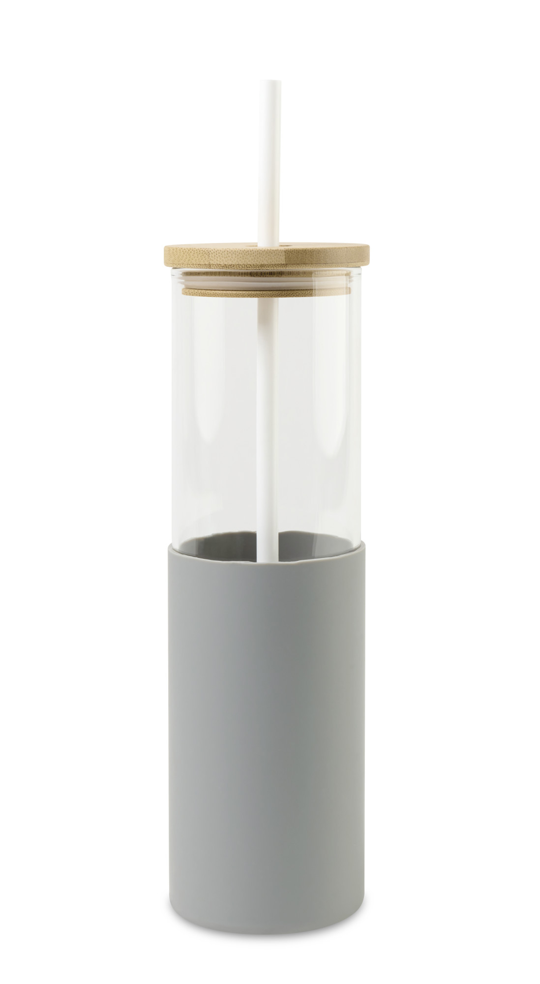 Picture of Aviana Journey Glass Tumbler with Straw - 20 Oz - Dove Grey
