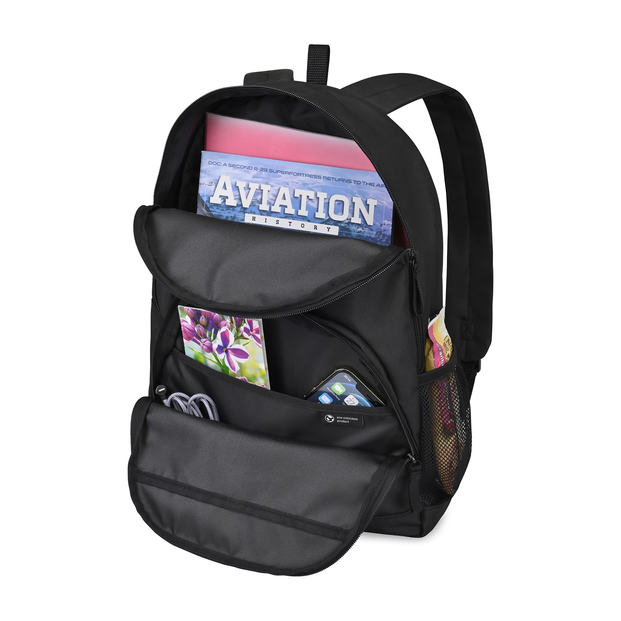 Picture of Repeat Recycled rPET Backpack - Black