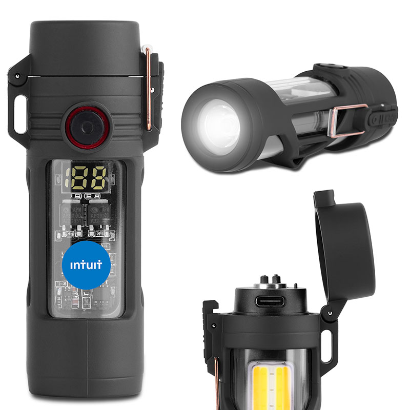 Picture of Luminix Oval Flashlight & Plasma Lighter
