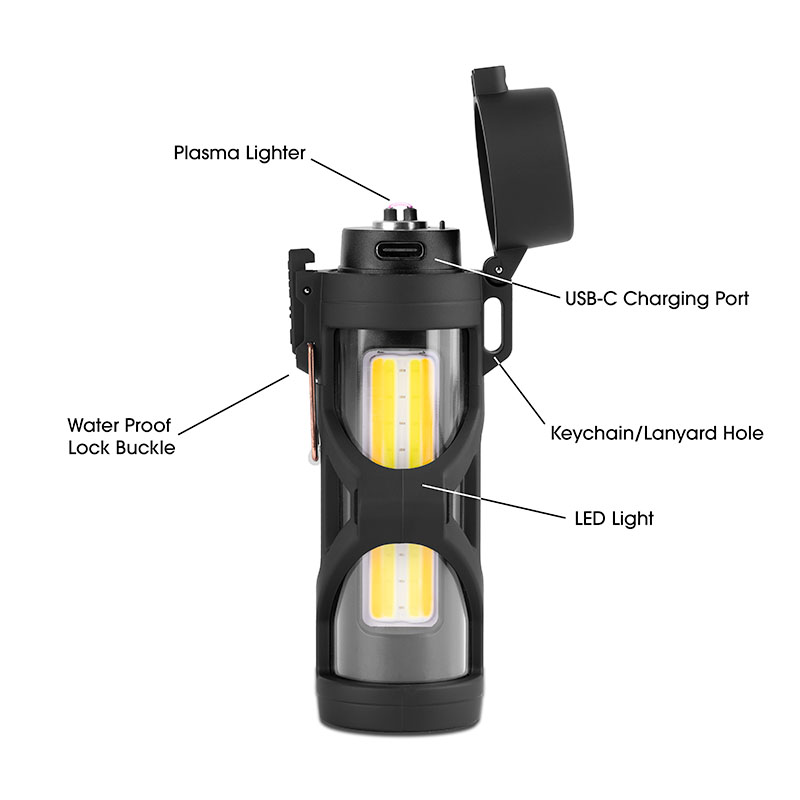 Picture of Luminix Oval Flashlight & Plasma Lighter