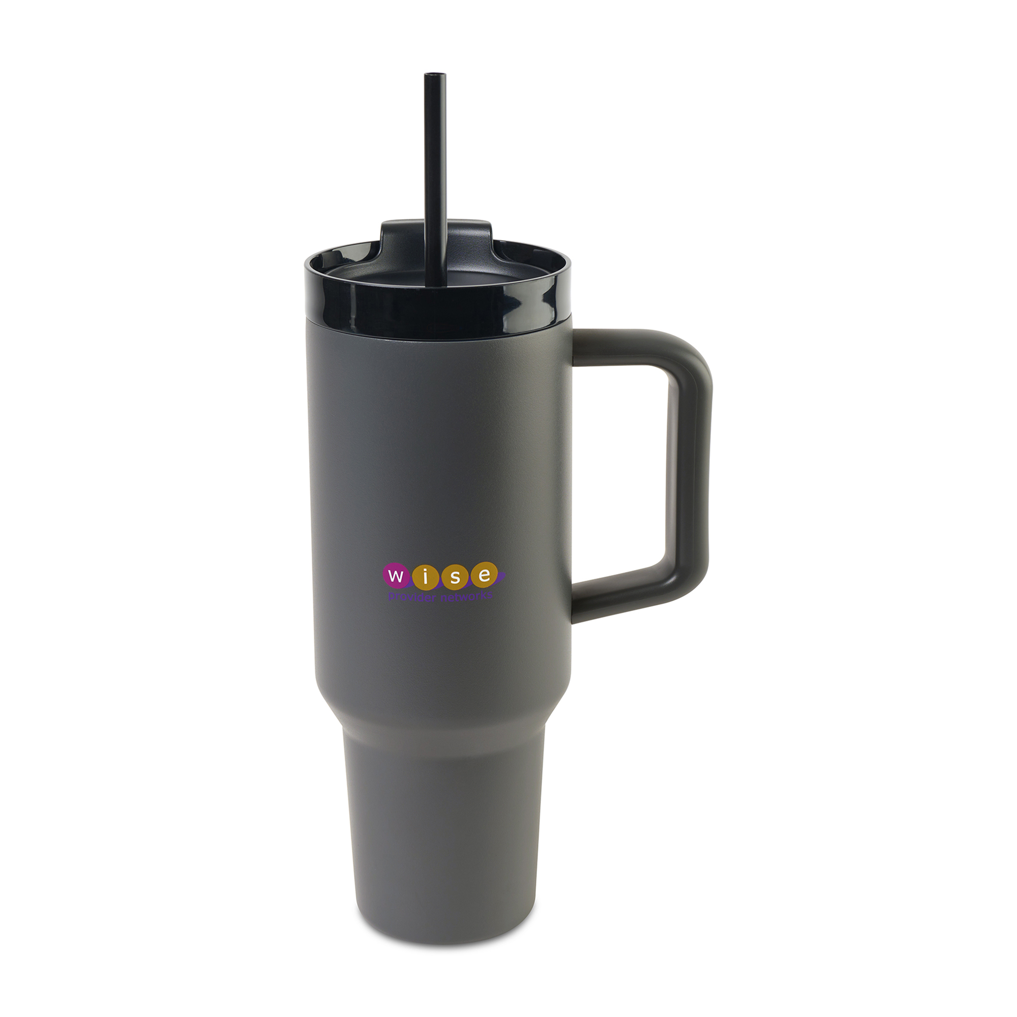Picture of Adrian Travel Tumbler with Straw - 40 Oz. - Dark Grey