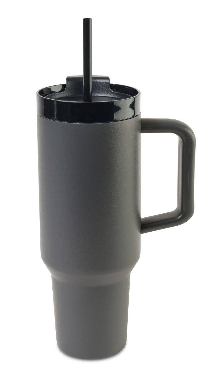 Picture of Adrian Travel Tumbler with Straw - 40 Oz. - Dark Grey