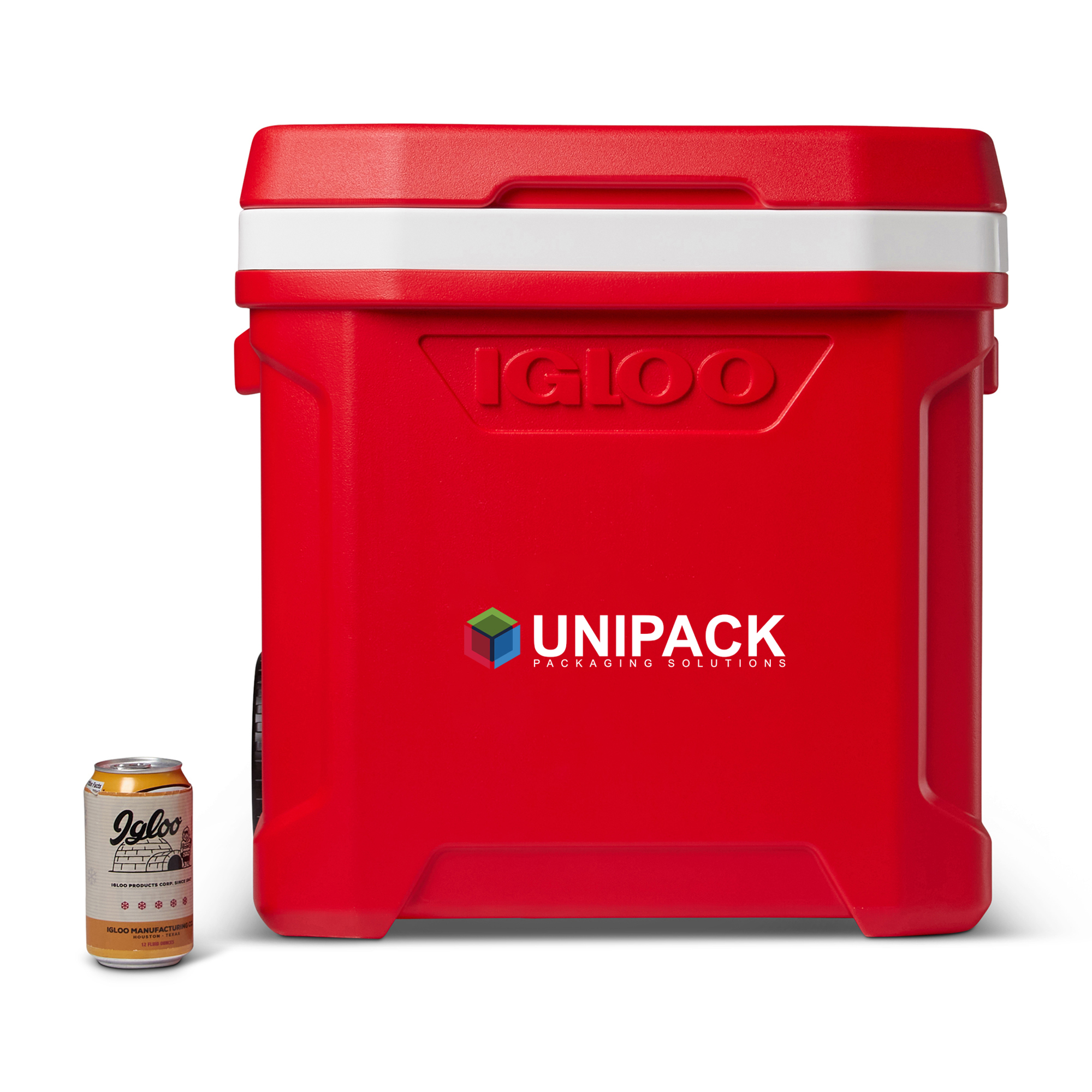 Picture of Igloo Profile II 60 Qt Roller Cooler - White-Red Star