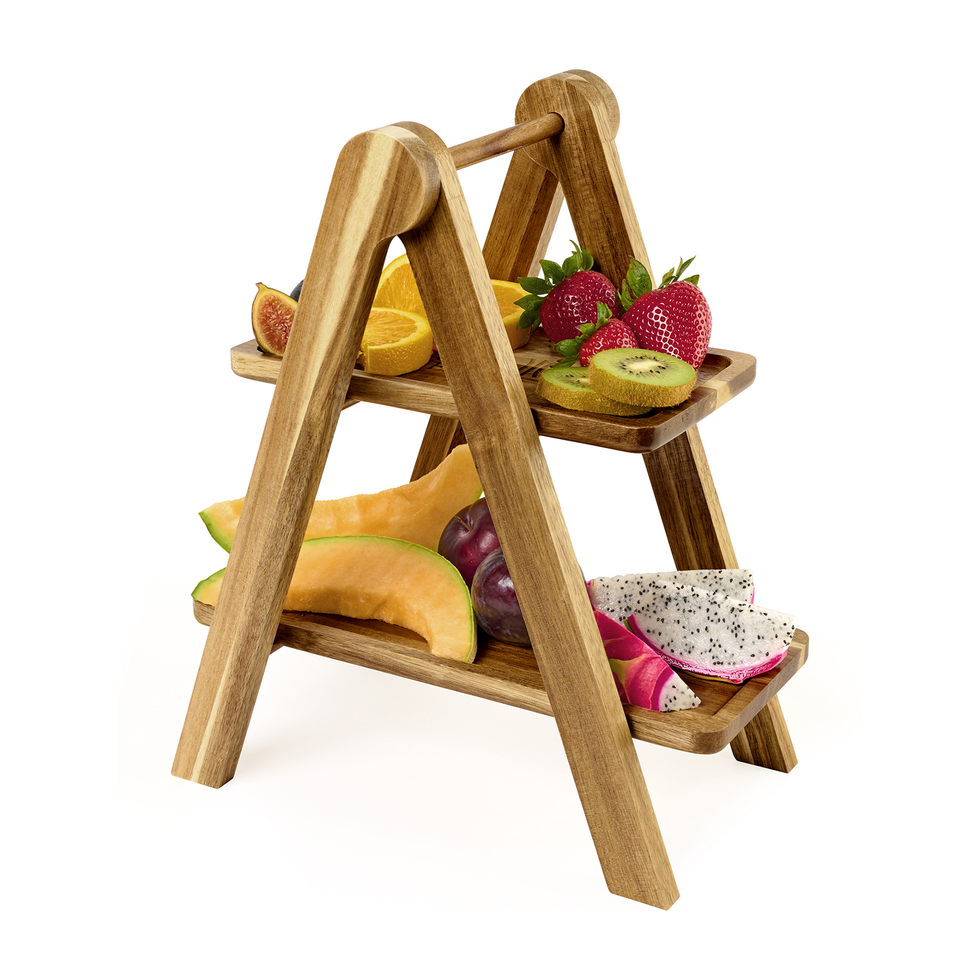 Picture of La Cuisine 2 Tier Serving Tray - Wood