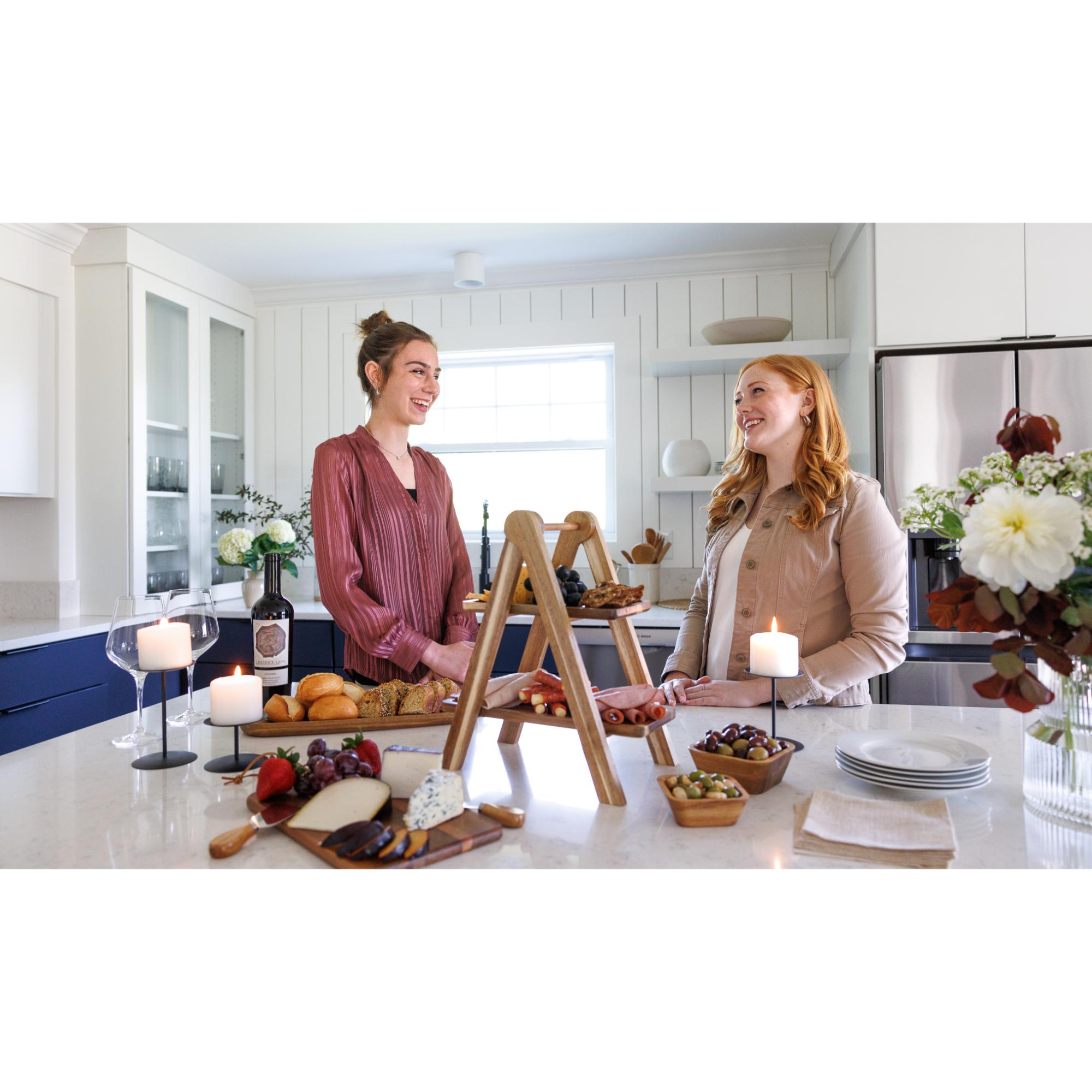 Picture of La Cuisine 2 Tier Serving Tray - Wood