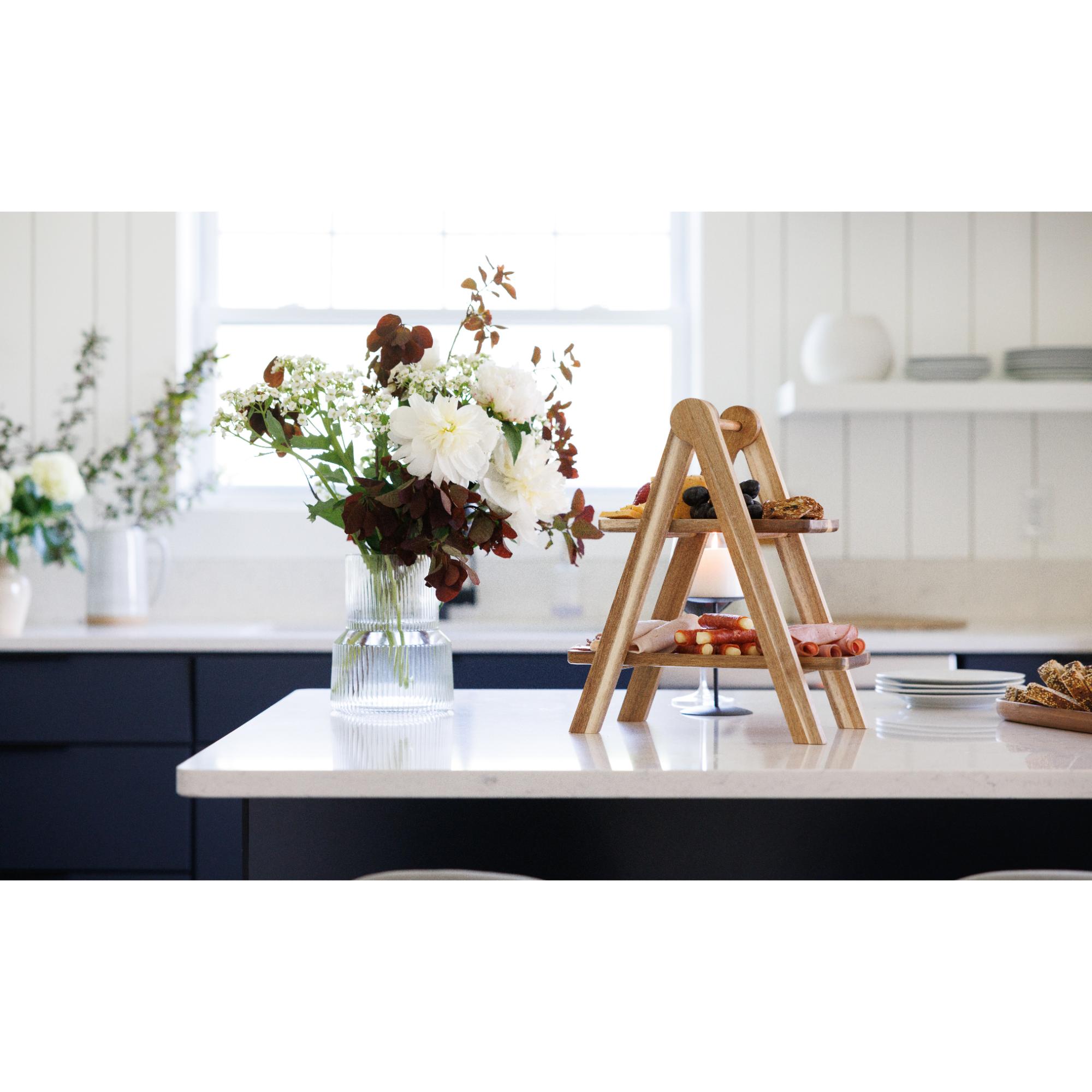 Picture of La Cuisine 2 Tier Serving Tray - Wood