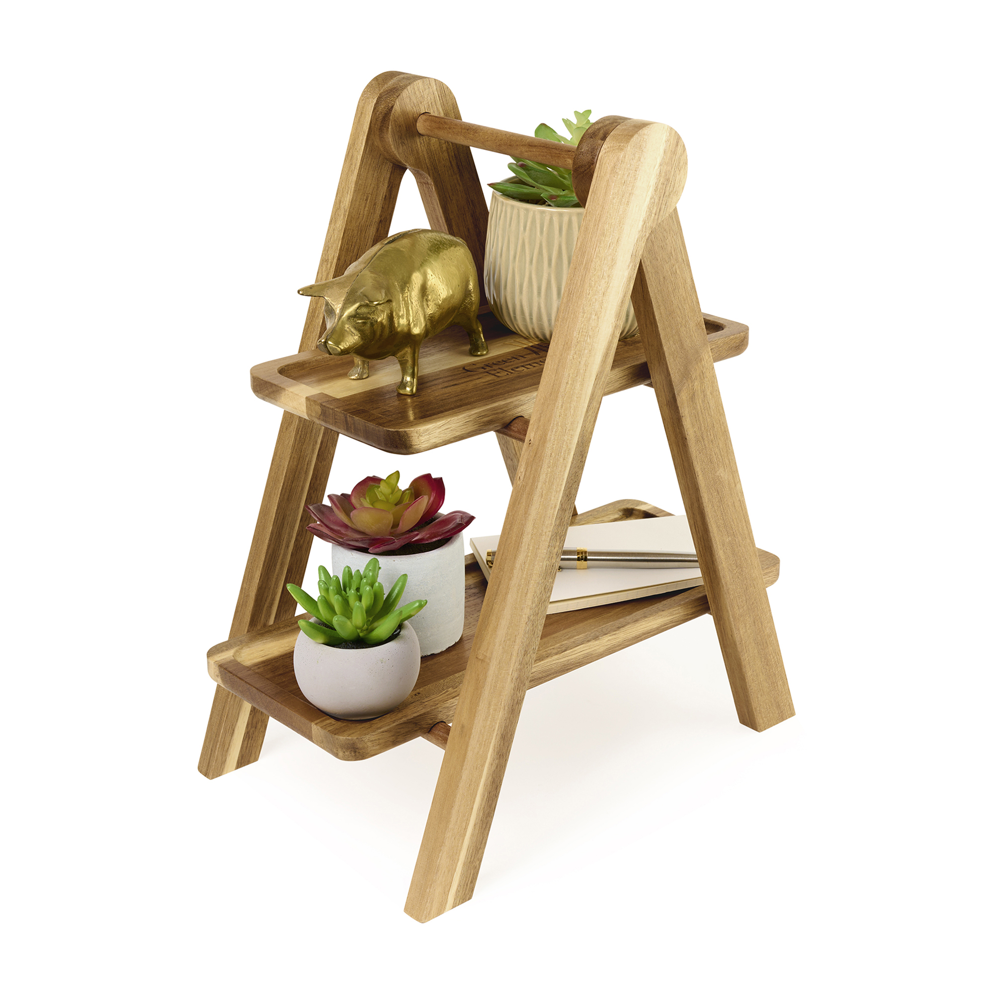 Picture of La Cuisine 2 Tier Serving Tray - Wood