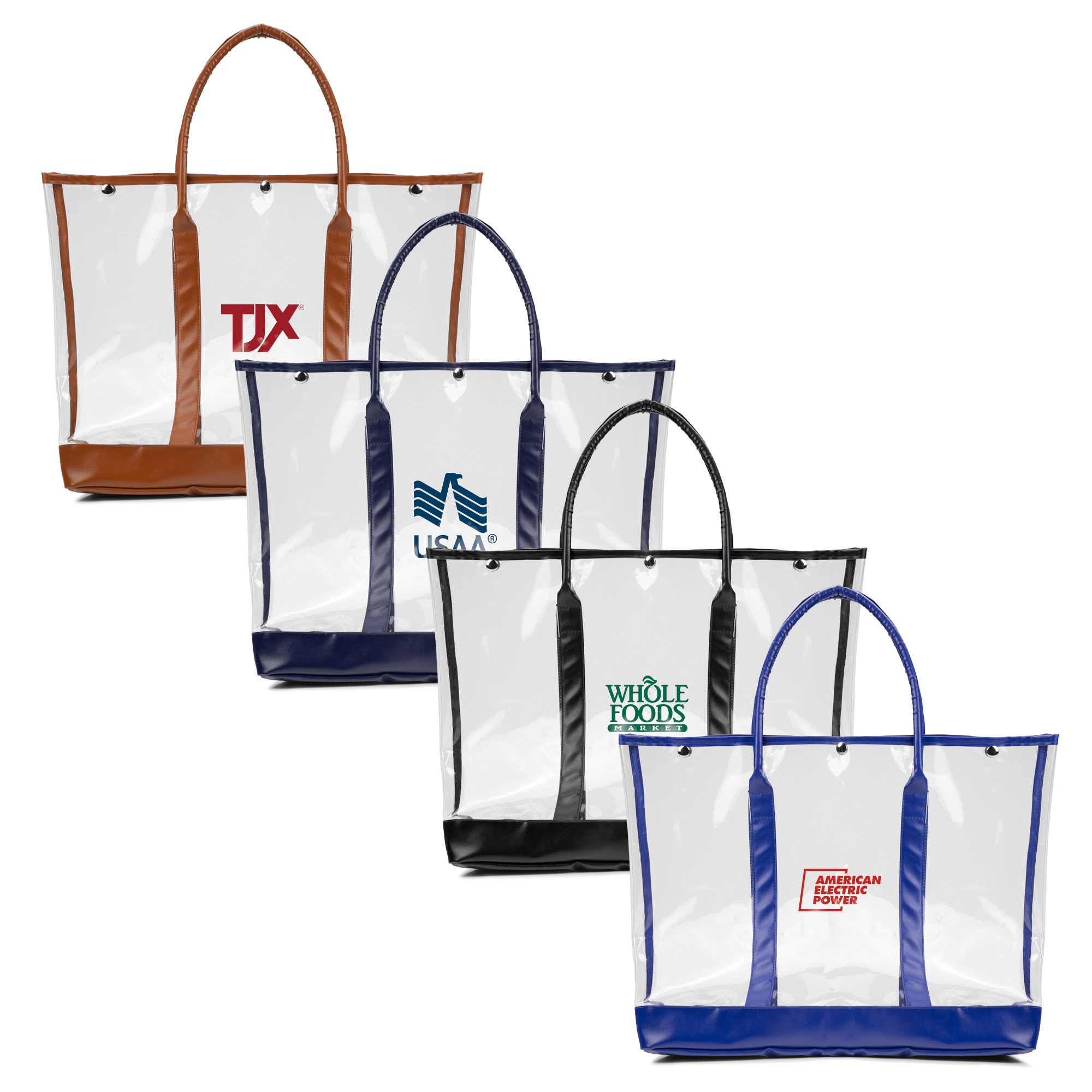 Picture of Luxe Button-Top Tote w/PU Leather Trim