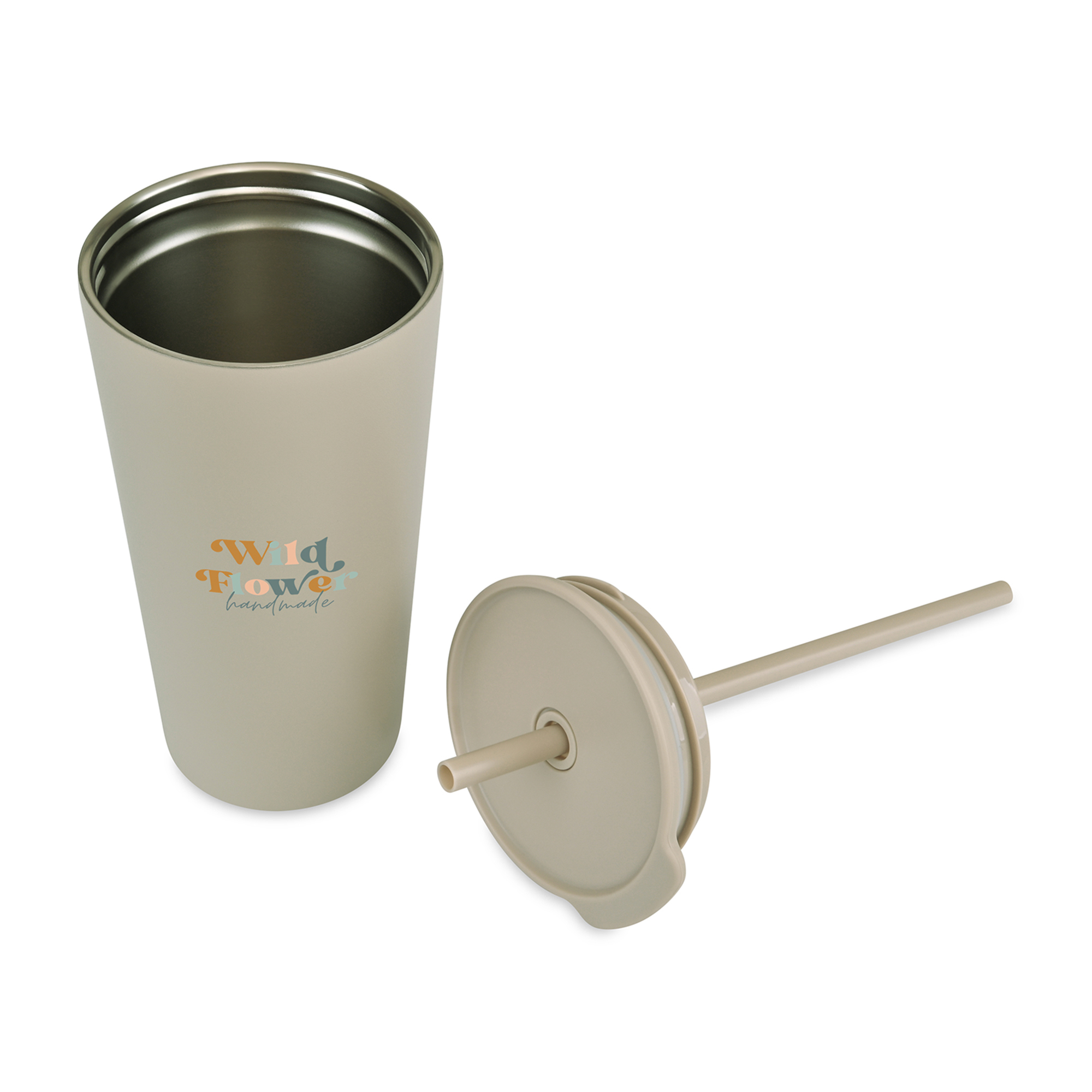 Picture of Aviana Rowan Recycled Straw Tumbler - 17 Oz. - Taupe