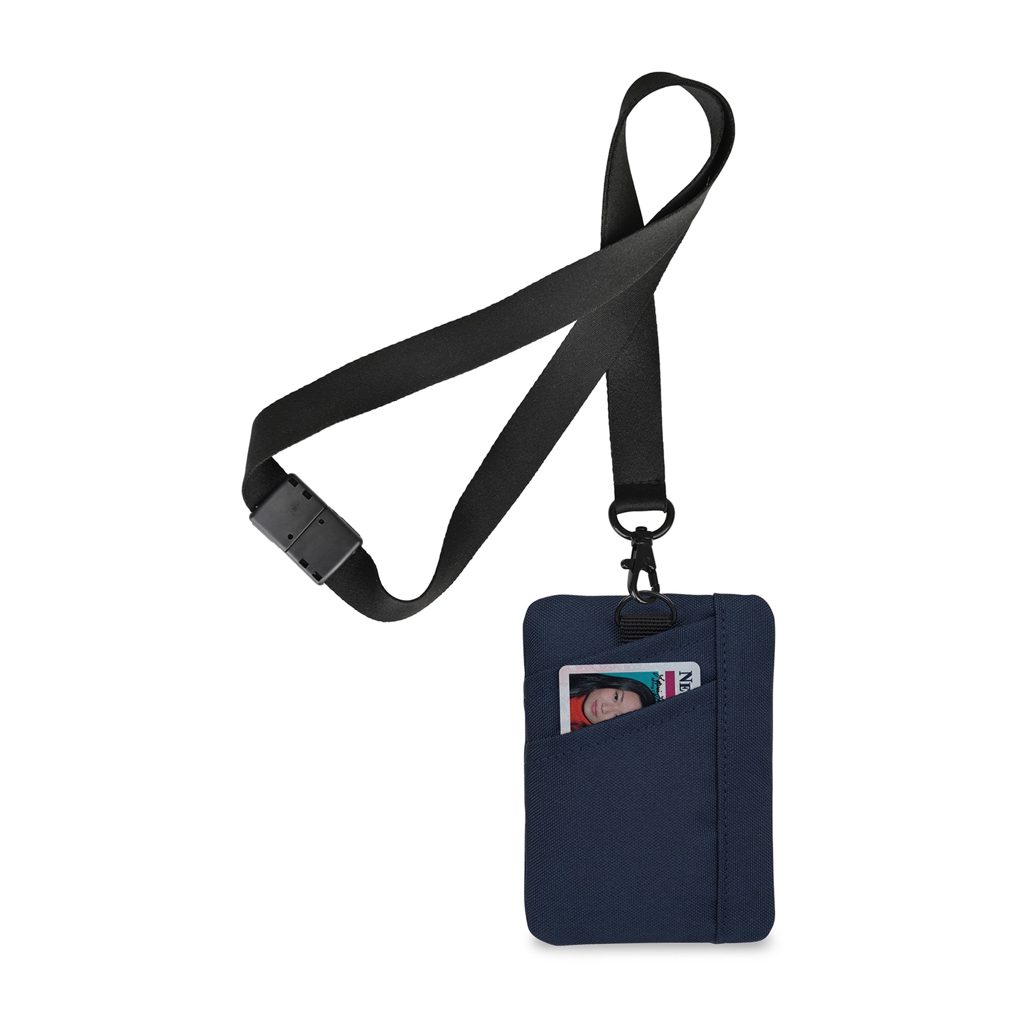 Picture of Rally Recycled ID Pouch Lanyard - Navy