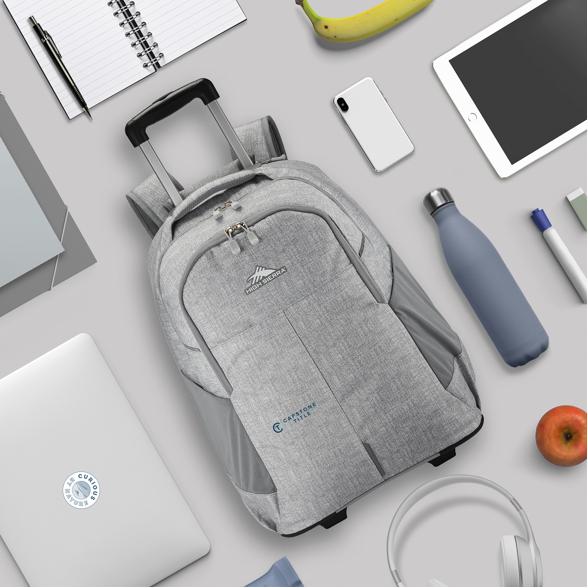 Picture of High Sierra Powerglide Pro Wheeled Backpack - Silver Heather