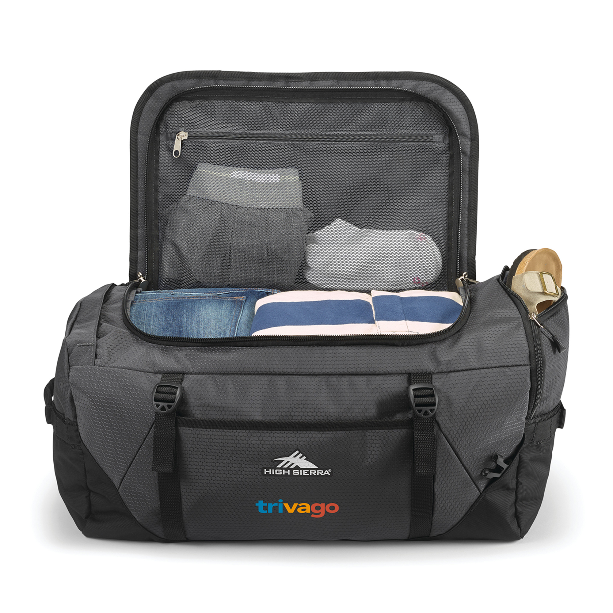 Picture of High Sierra Fairlead Convertible Duffel - Mercury-Black
