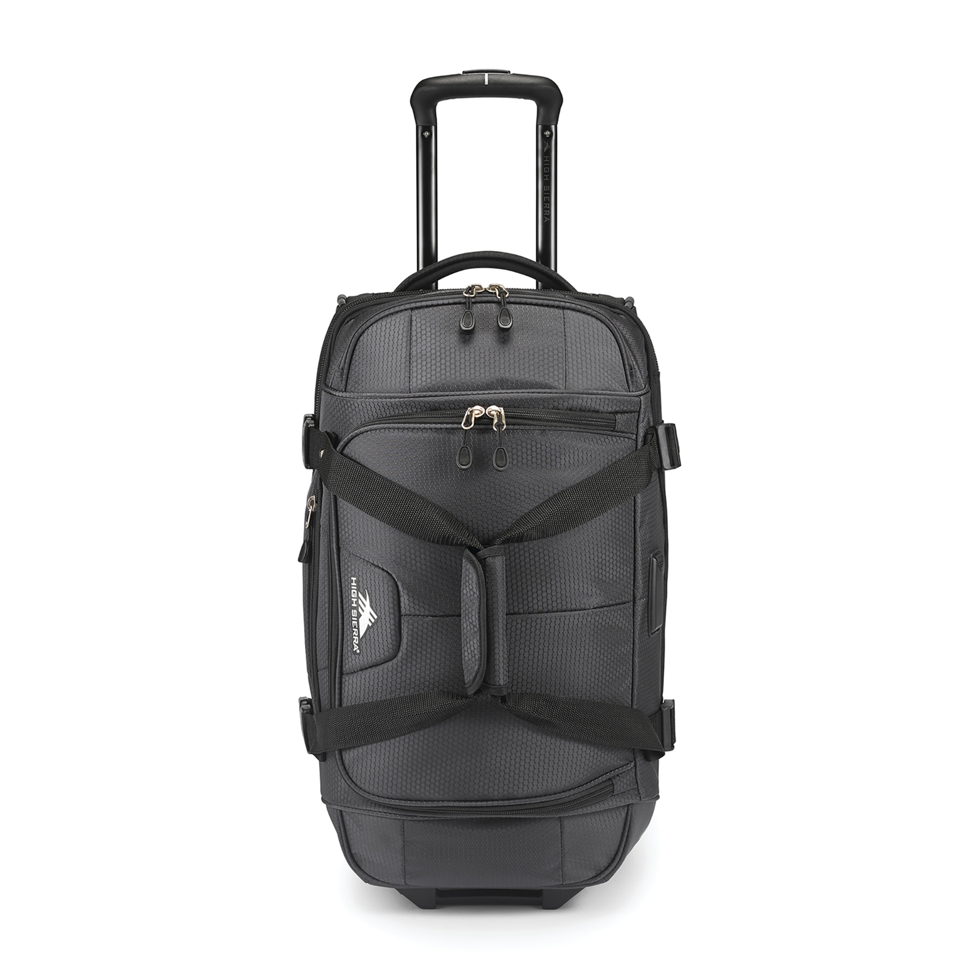 Picture of High Sierra Fairlead 22" Drop Bottom Wheeled Duffel - Mercury-Black