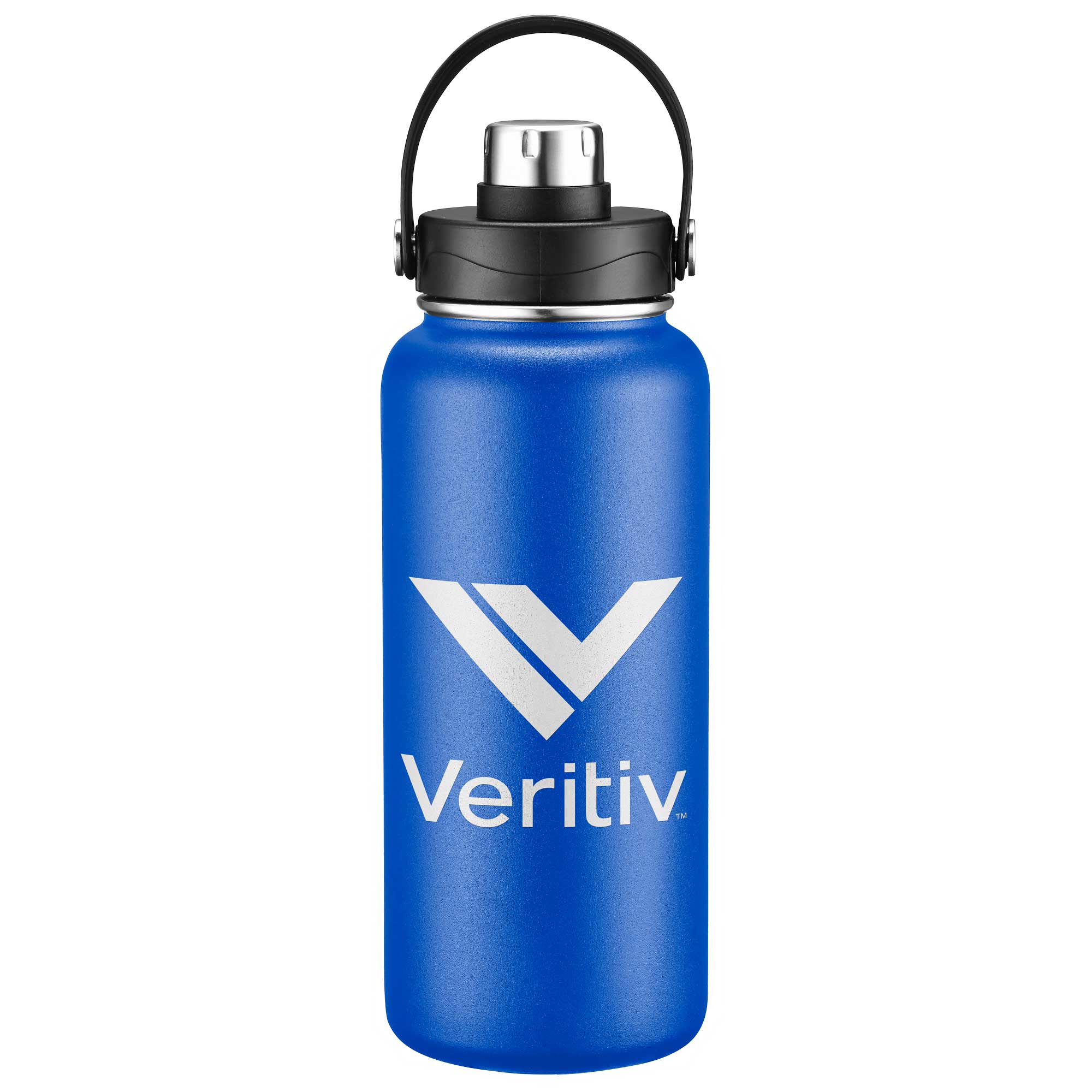Picture of 34oz Double-Wall Insulated Stainless Steel Water Bottle with Flip Spout
