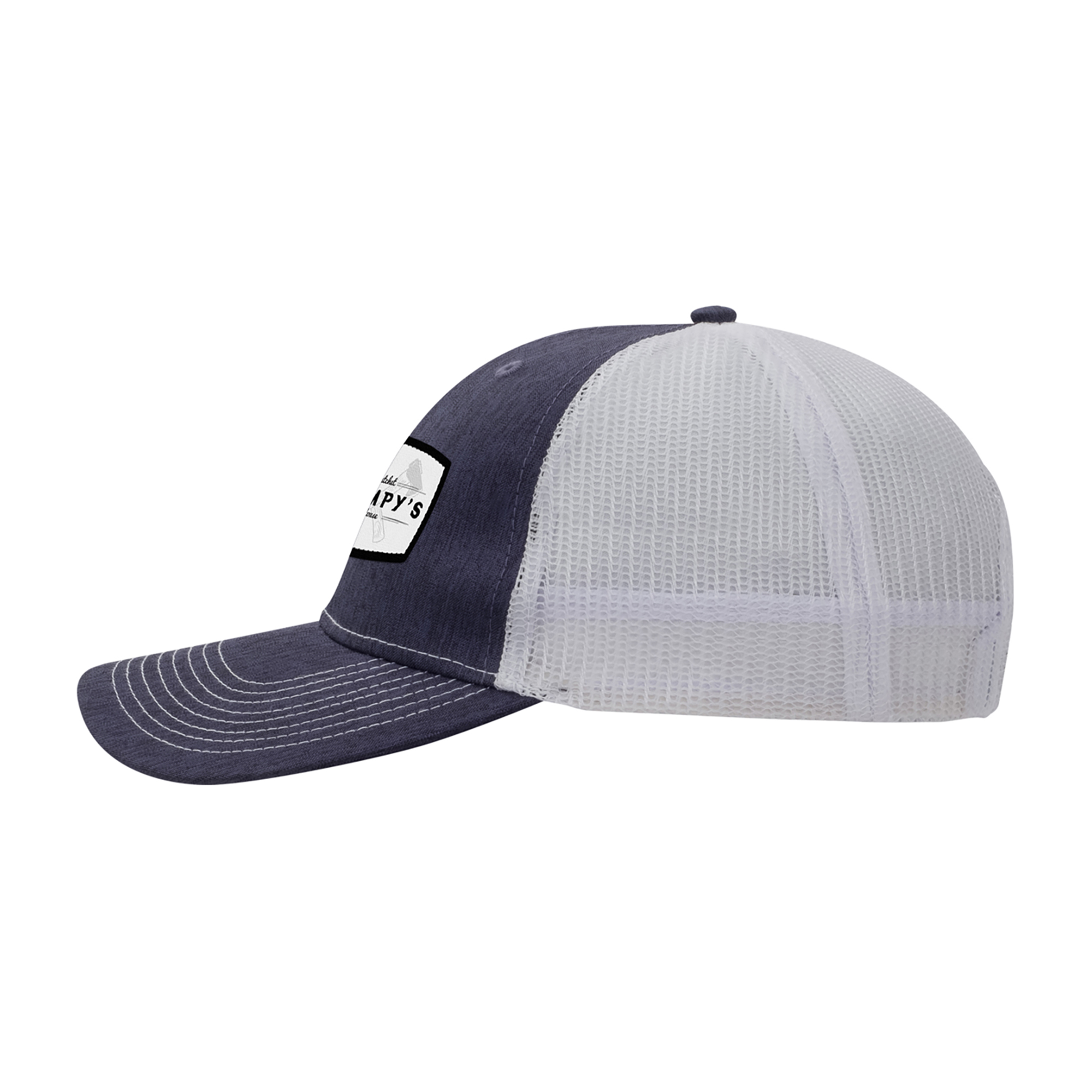 Picture of Ahead Brant Cap - Navy Linen-White