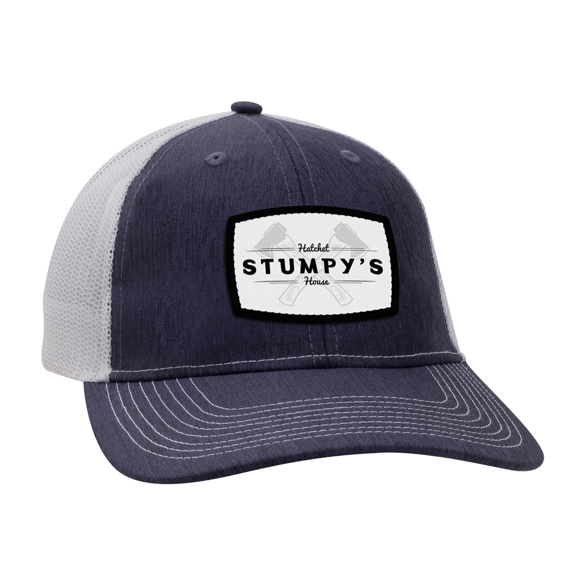 Picture of Ahead Brant Cap - Navy Linen-White