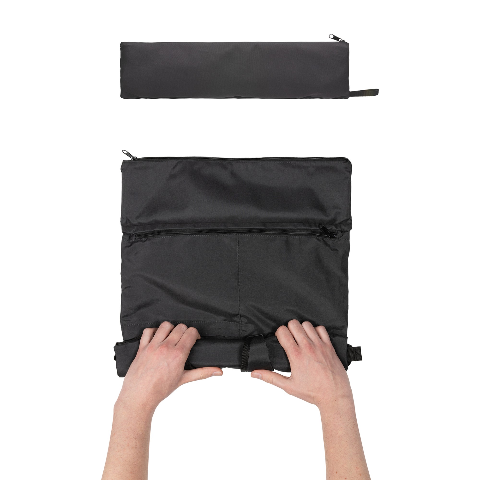 Picture of Dillon AWARE rPET Lightweight Foldable Backpack - Black