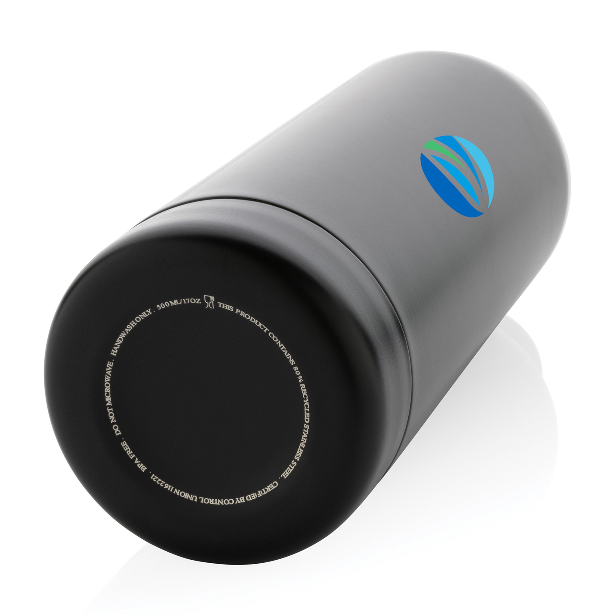 Picture of Impact Recycled Stainless Steel Vacuum Bottle - Black