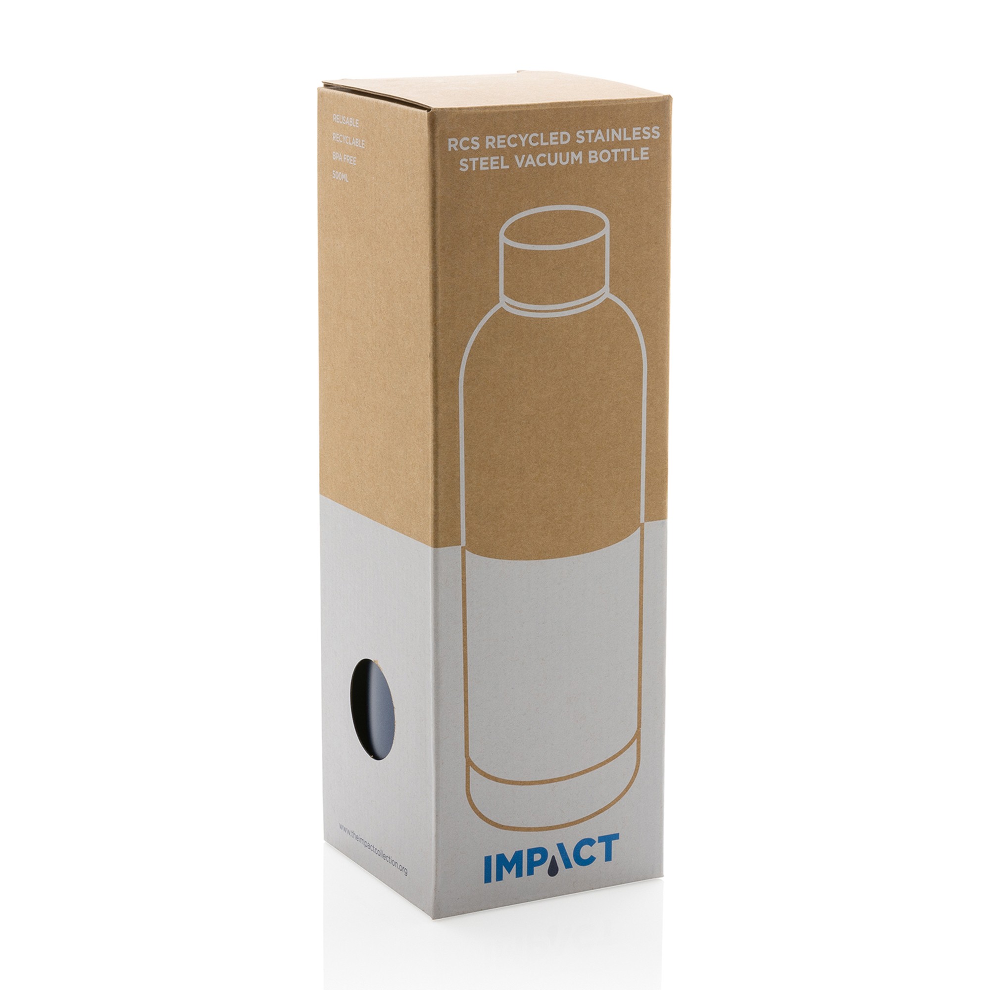 Picture of Impact Recycled Stainless Steel Vacuum Bottle - Blue