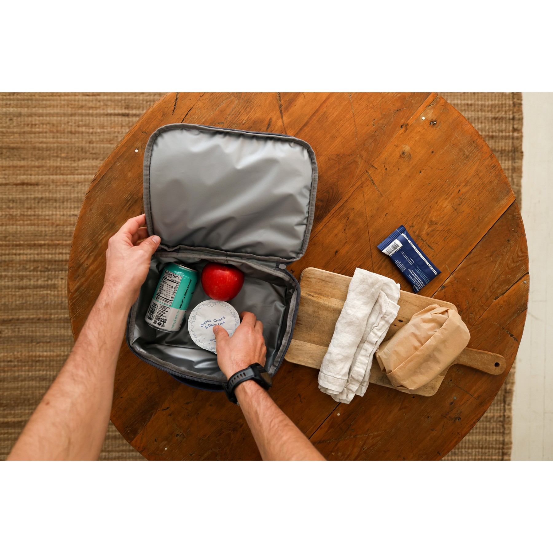 Picture of Aspen Recycled rPET Lunch Box Cooler - Aware - Royal Blue