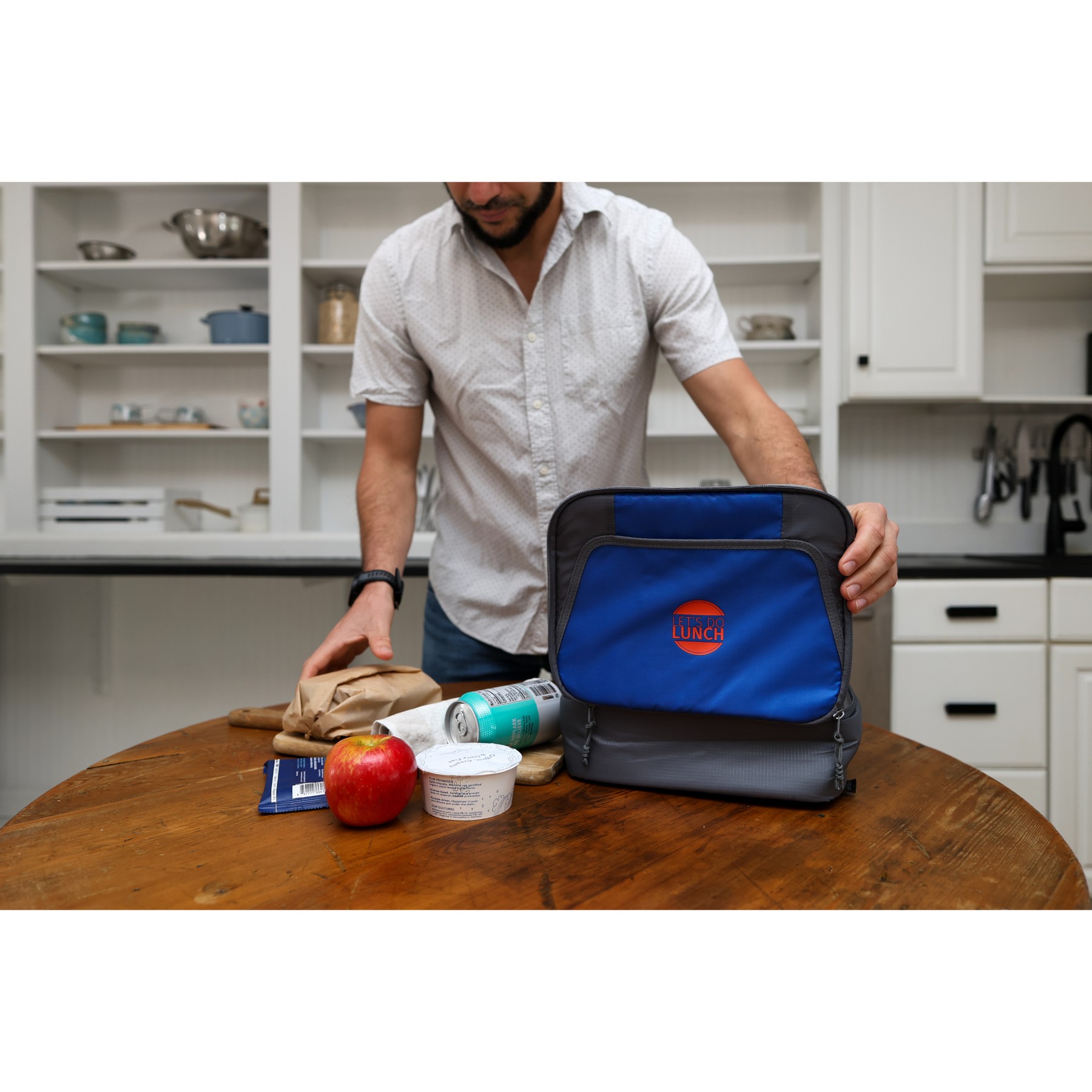 Picture of Aspen Recycled rPET Lunch Box Cooler - Aware - Royal Blue