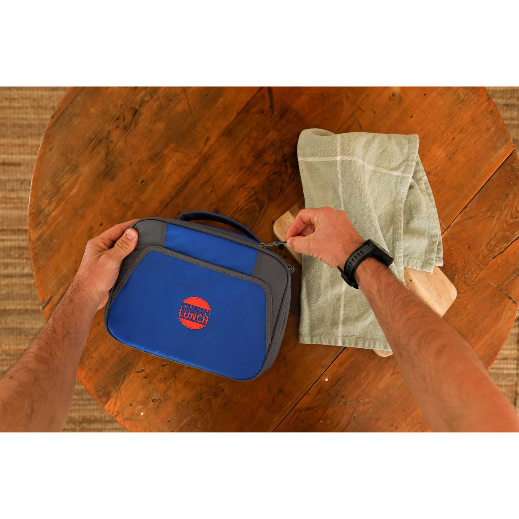 Picture of Aspen Recycled rPET Lunch Box Cooler - Aware - Royal Blue
