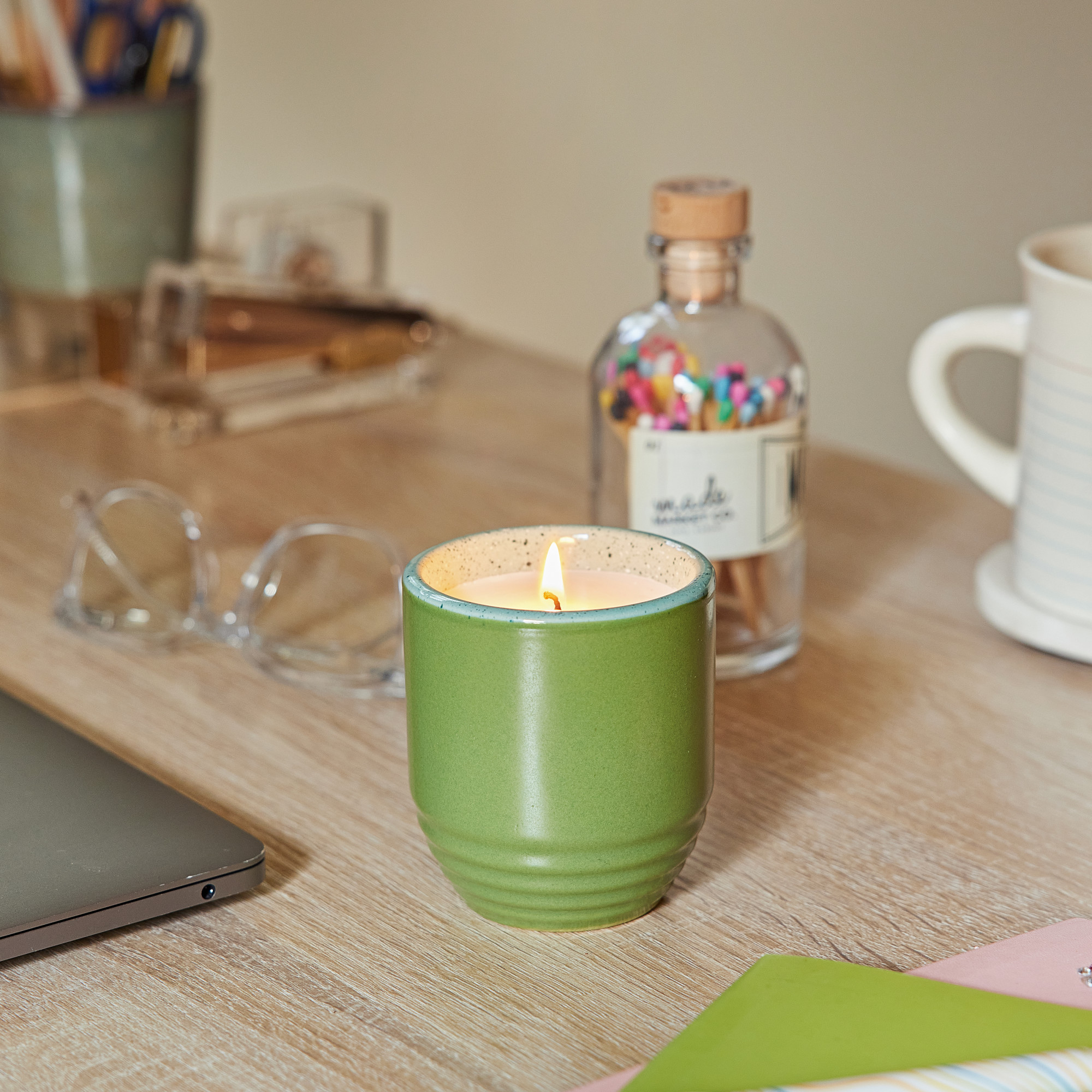 Picture of Modern Sprout Garden Vibes Candle/Planter - In The Weeds-Mint