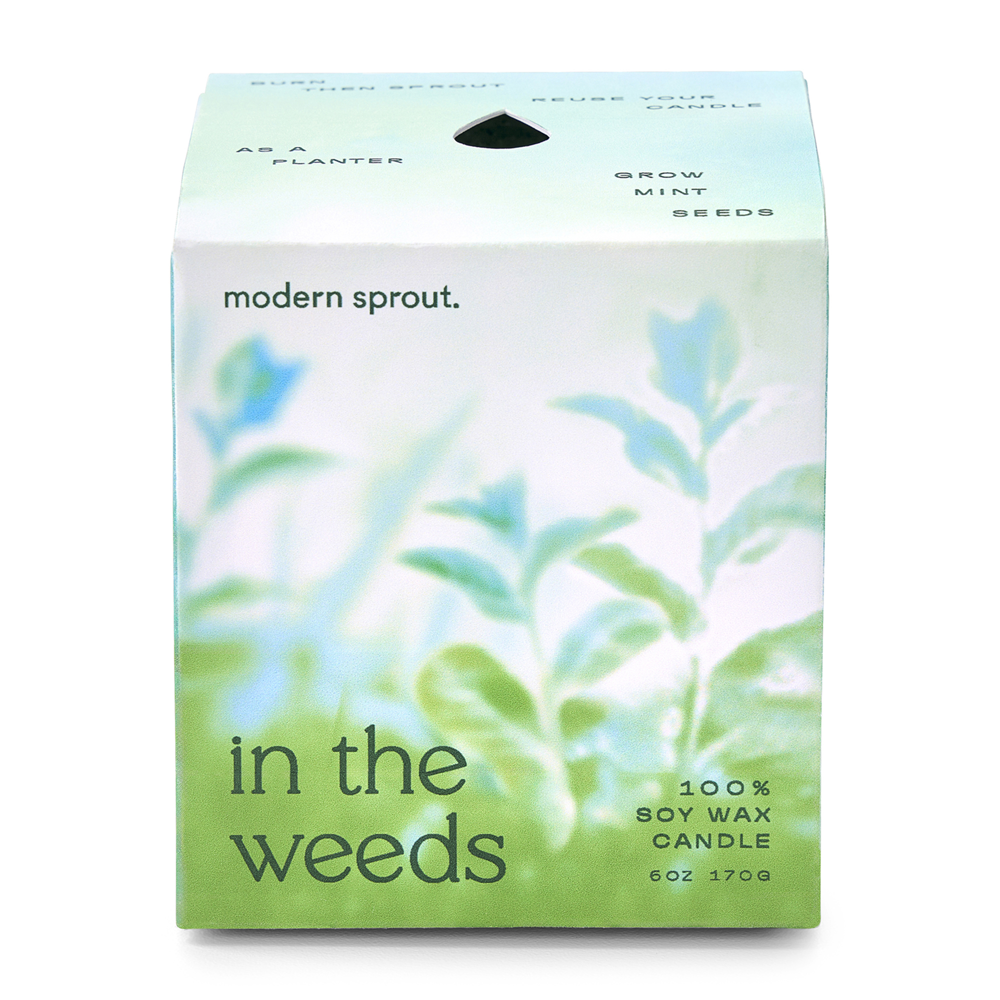 Picture of Modern Sprout Garden Vibes Candle/Planter - In The Weeds-Mint