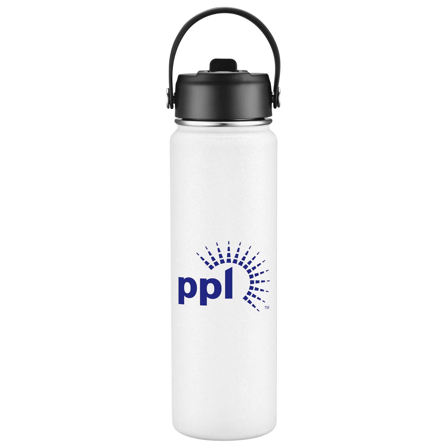 Picture of 27oz. Stainless Steel Thermal Water Bottle with Flip Straw & Silicone Base