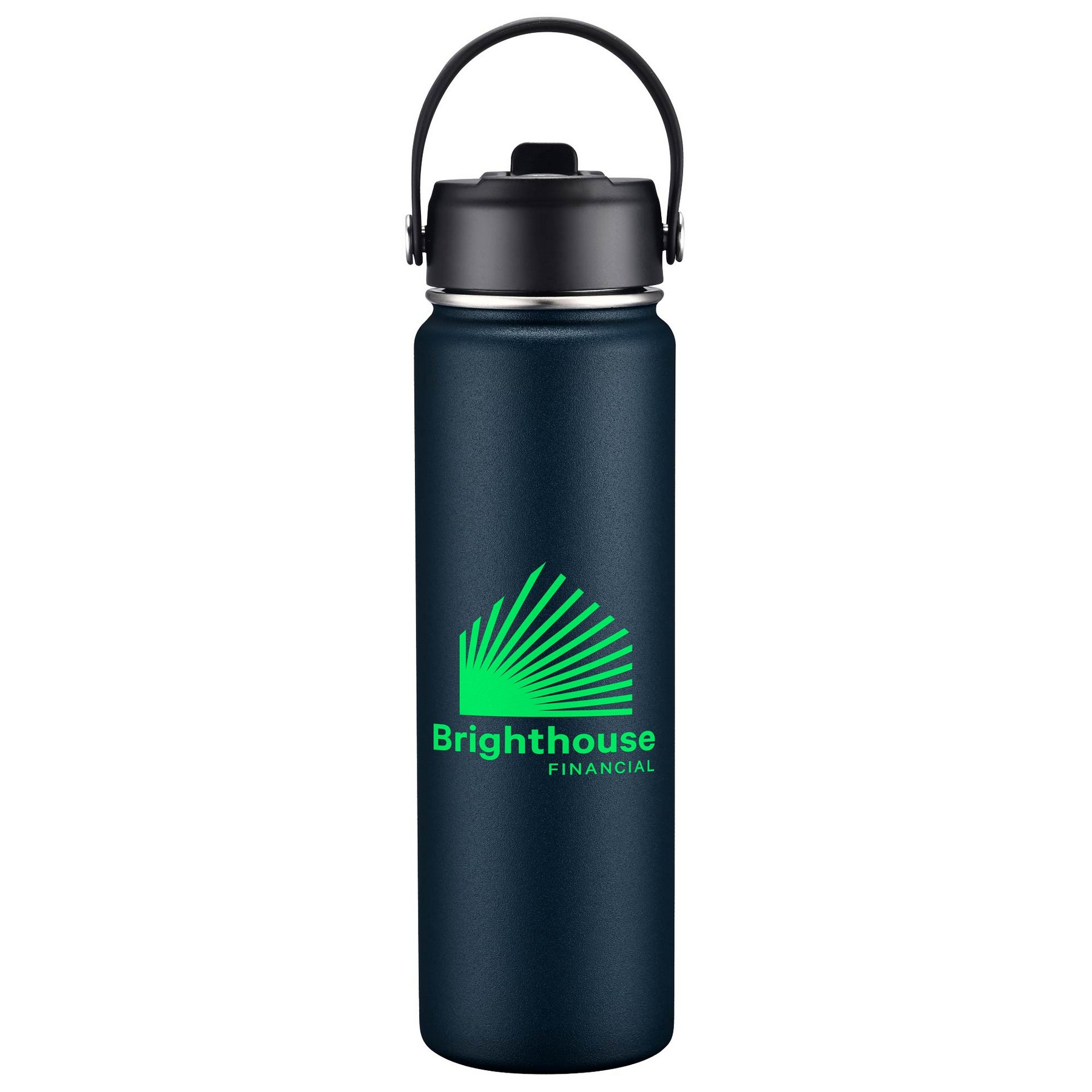 Picture of 27oz. Stainless Steel Thermal Water Bottle with Flip Straw & Silicone Base