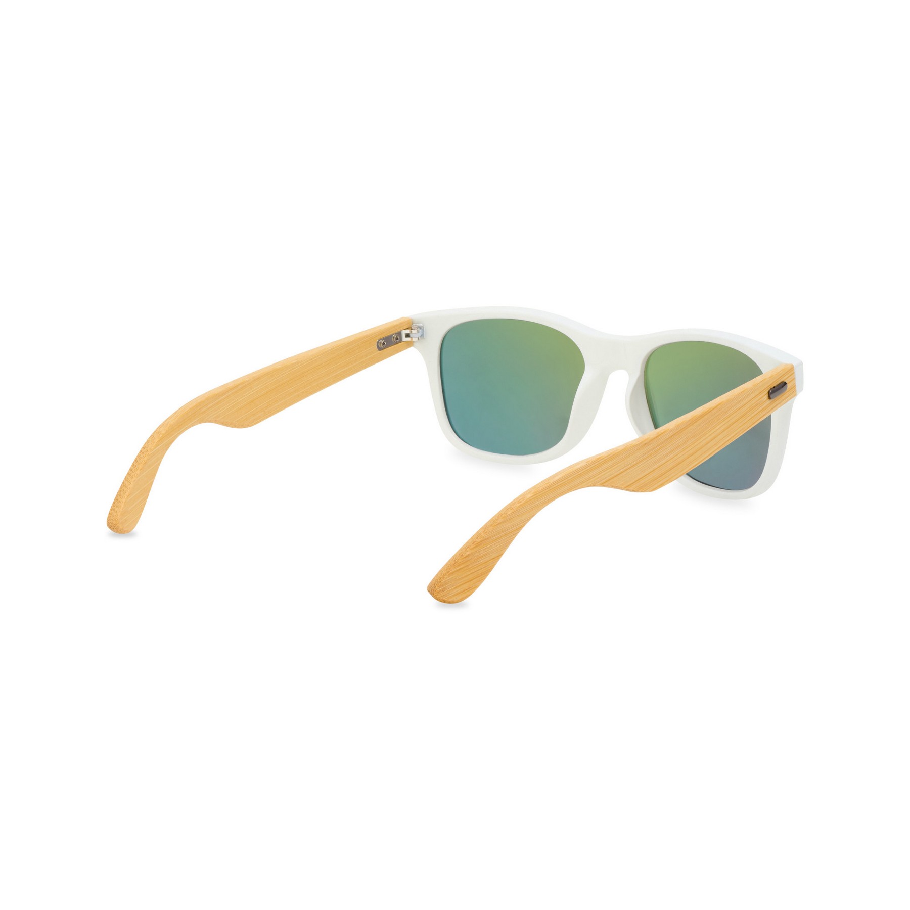 Picture of CapeShades Recycled Bamboo Sunglasses White Frame - Green