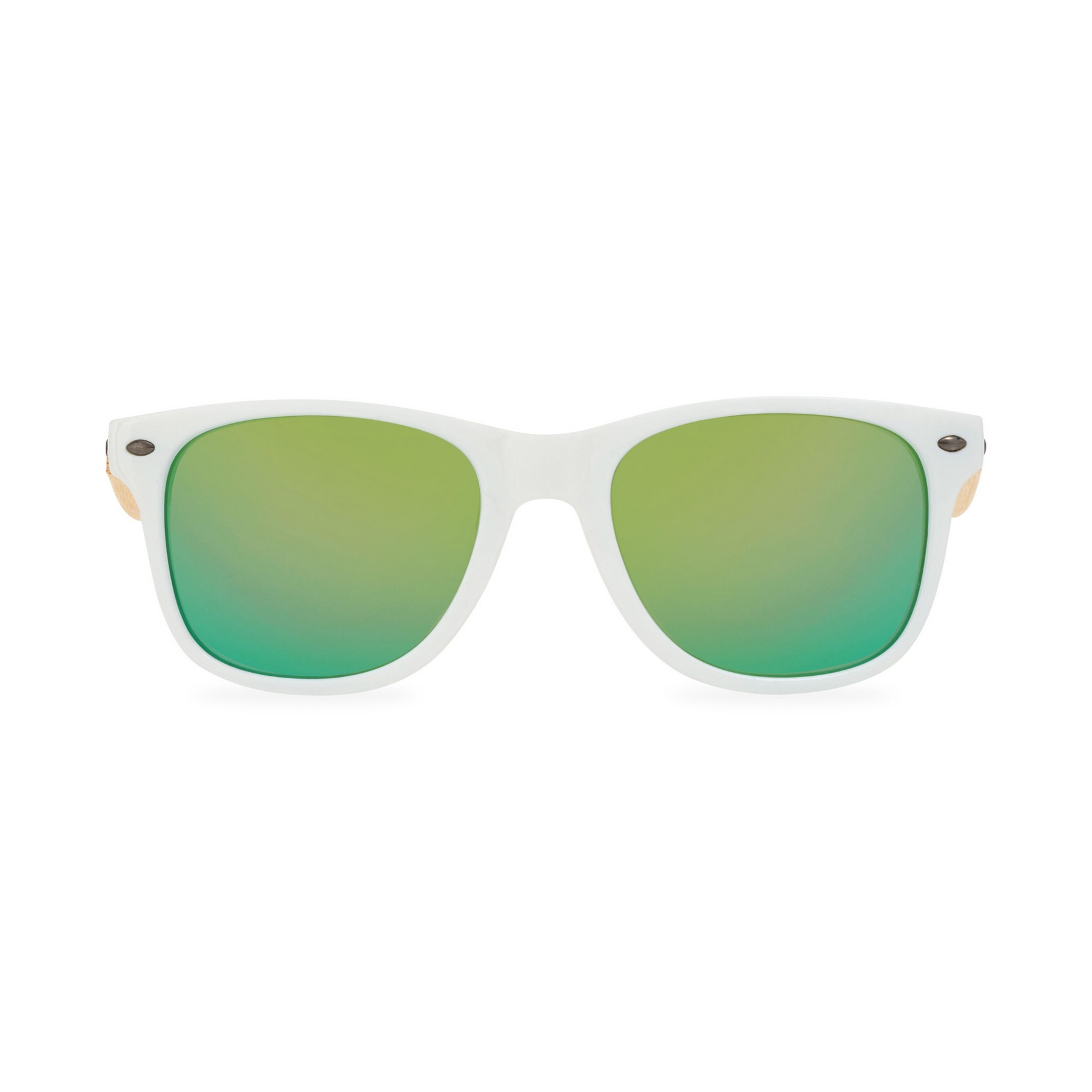 Picture of CapeShades Recycled Bamboo Sunglasses White Frame - Green