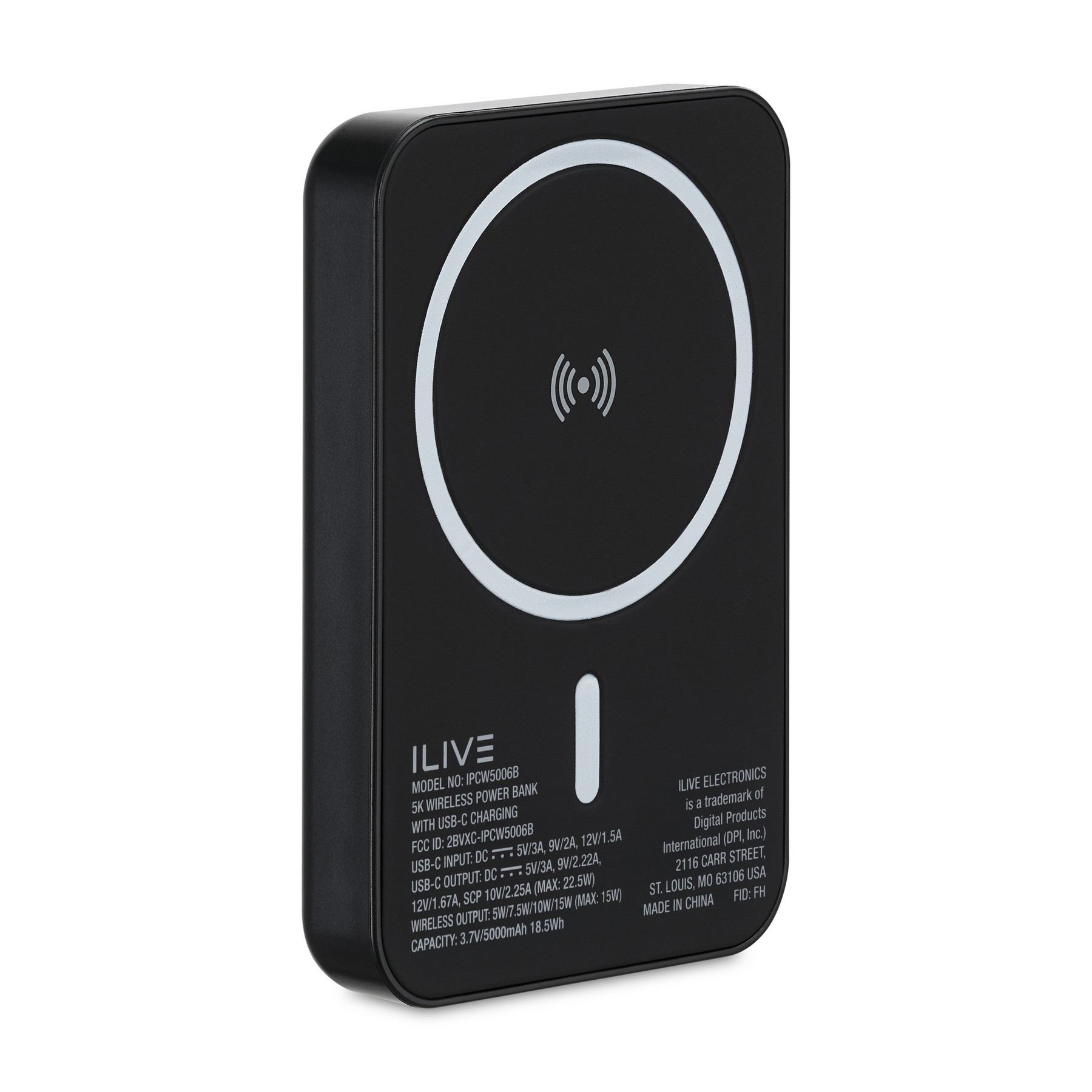 Picture of iLive Powered 5K Power Bank with Wireless and USB-C - Black