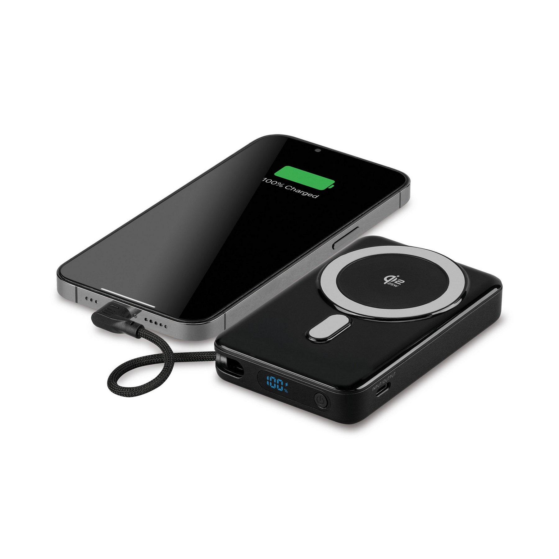 Picture of iLive Powered Wireless 10K Power Bank with USB-C and Stand - Black