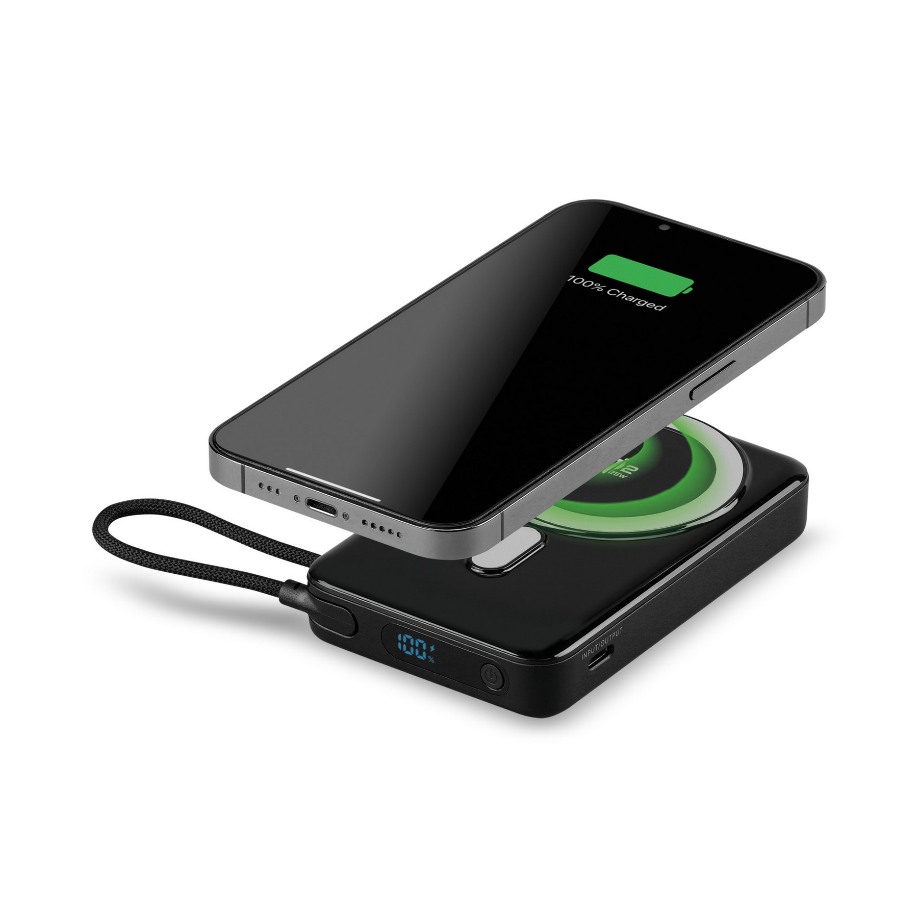 Picture of iLive Powered Wireless 10K Power Bank with USB-C and Stand - Black
