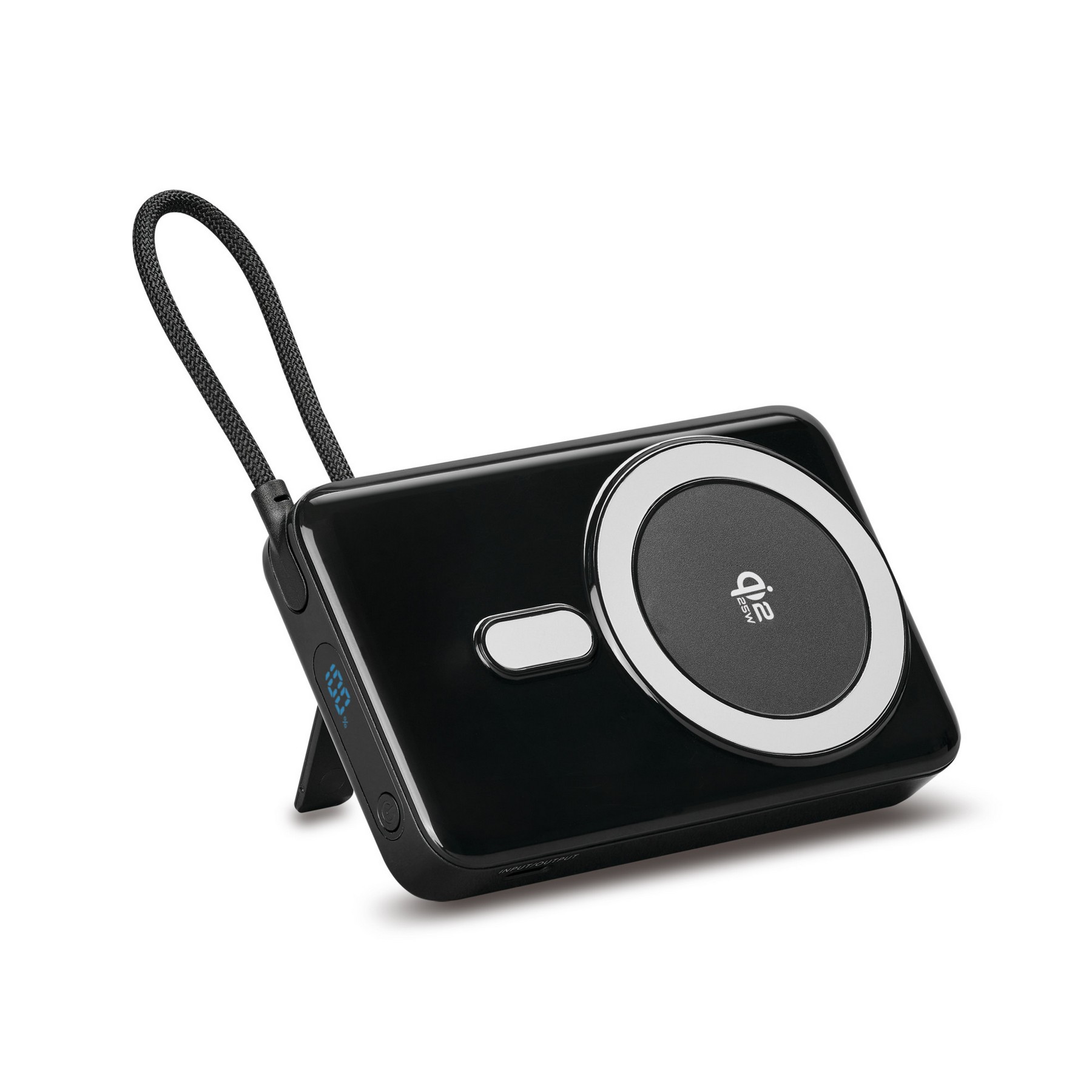 Picture of iLive Powered Wireless 10K Power Bank with USB-C and Stand - Black