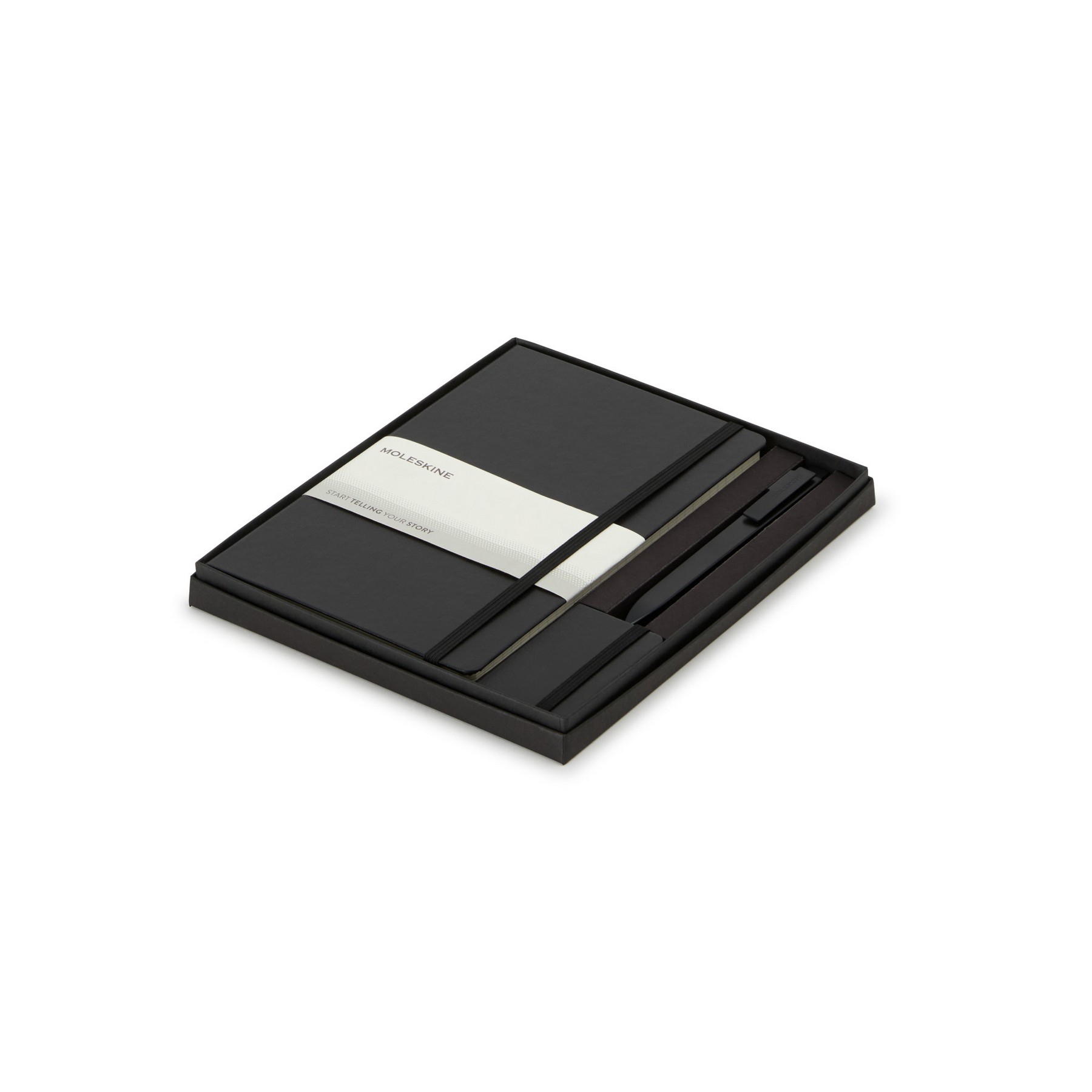 Picture of Moleskine Large Notebook, GO Pen, and Mini Notebook Charm Gift Set - Black