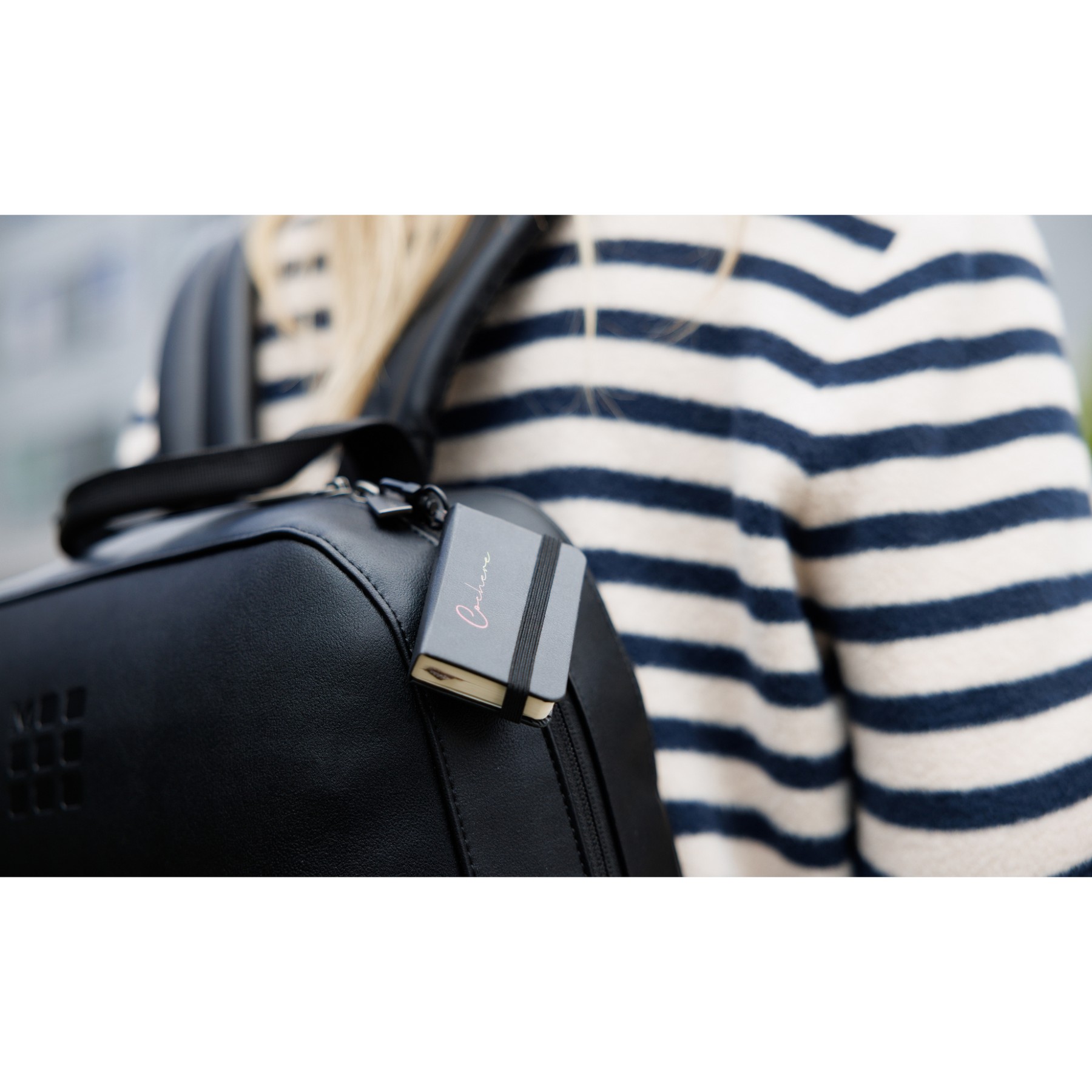Picture of Moleskine Classic Backpack and Mini Notebook Charm Set - Black