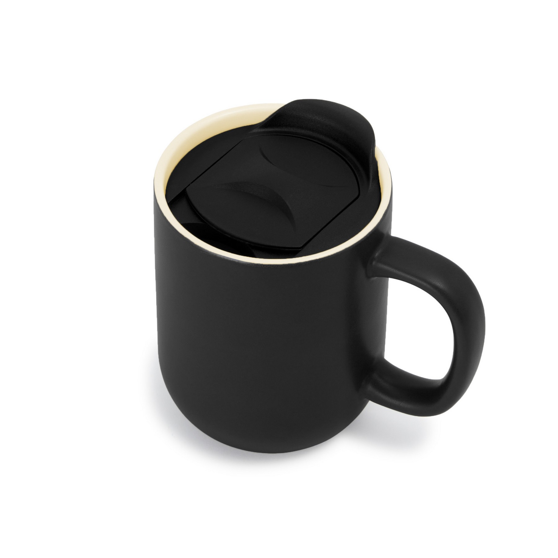 Picture of Milo Ceramic Lidded Mug - 12 Oz. - Black