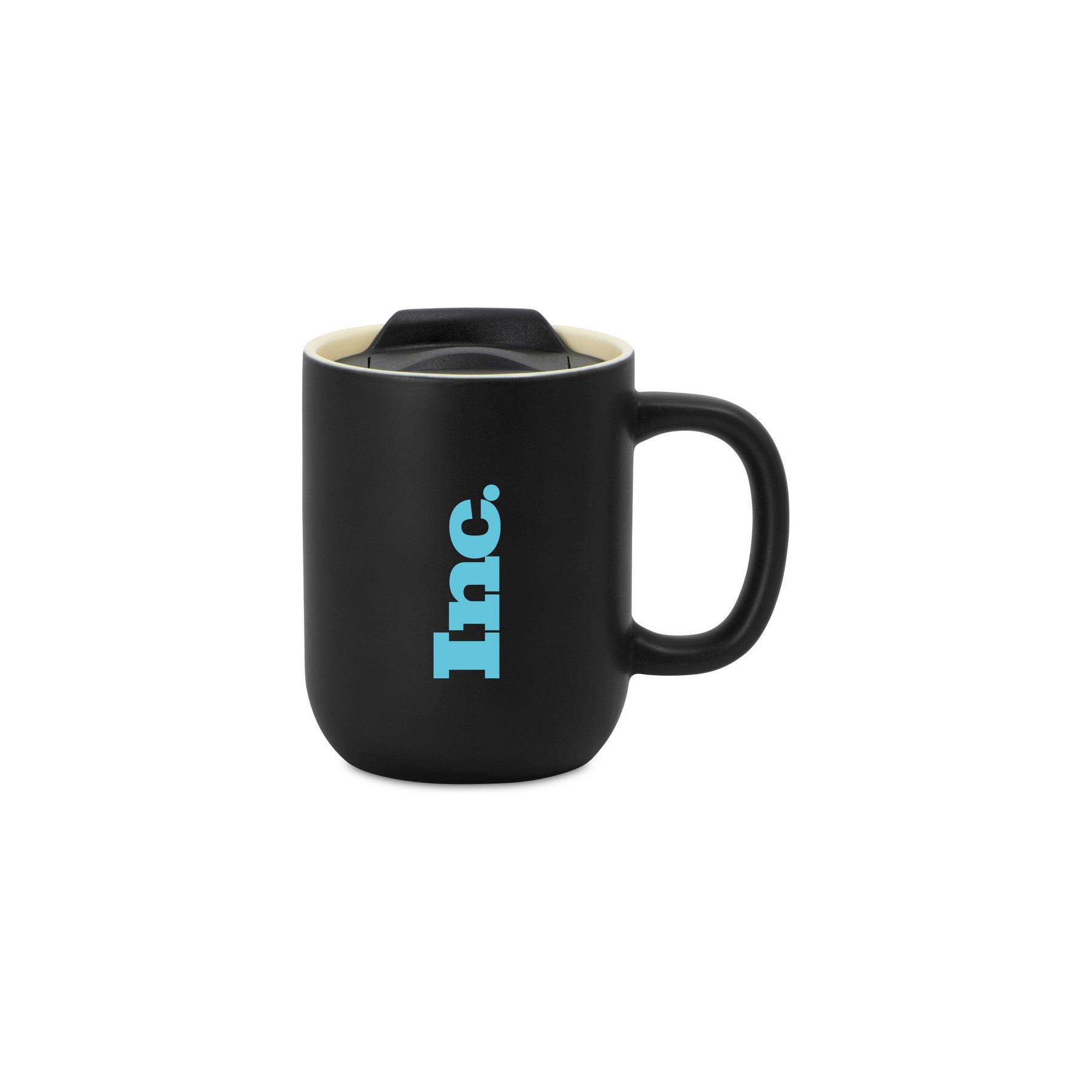 Picture of Milo Ceramic Lidded Mug - 12 Oz. - Black