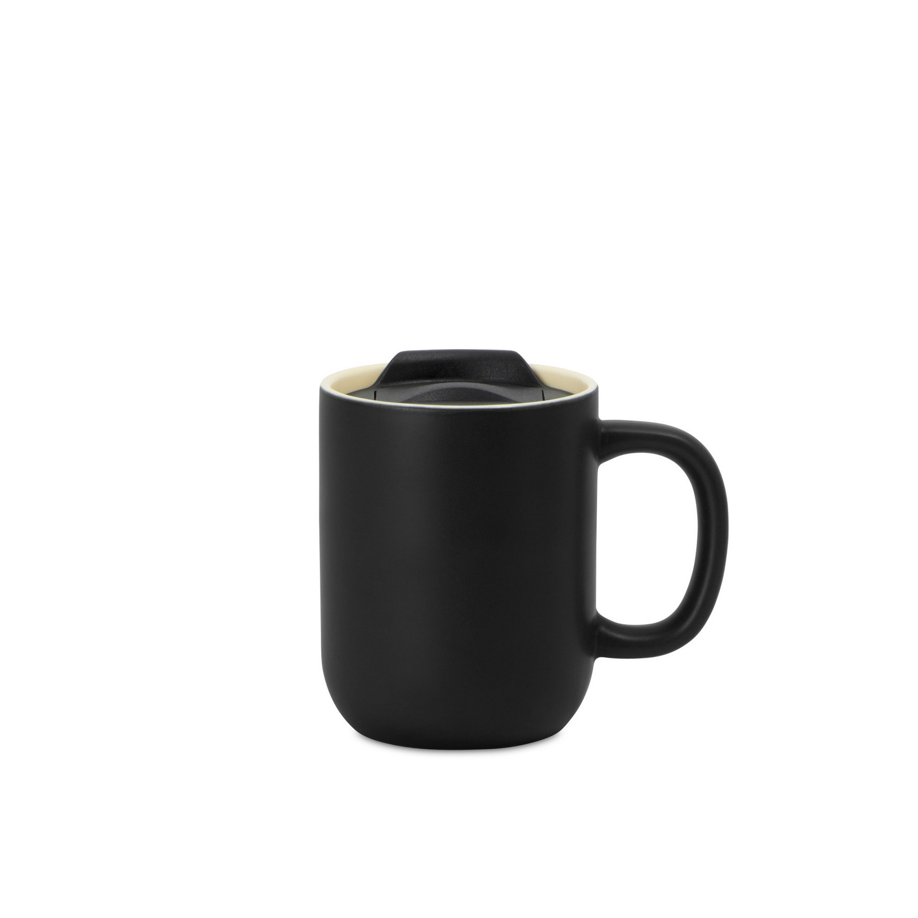 Picture of Milo Ceramic Lidded Mug - 12 Oz. - Black