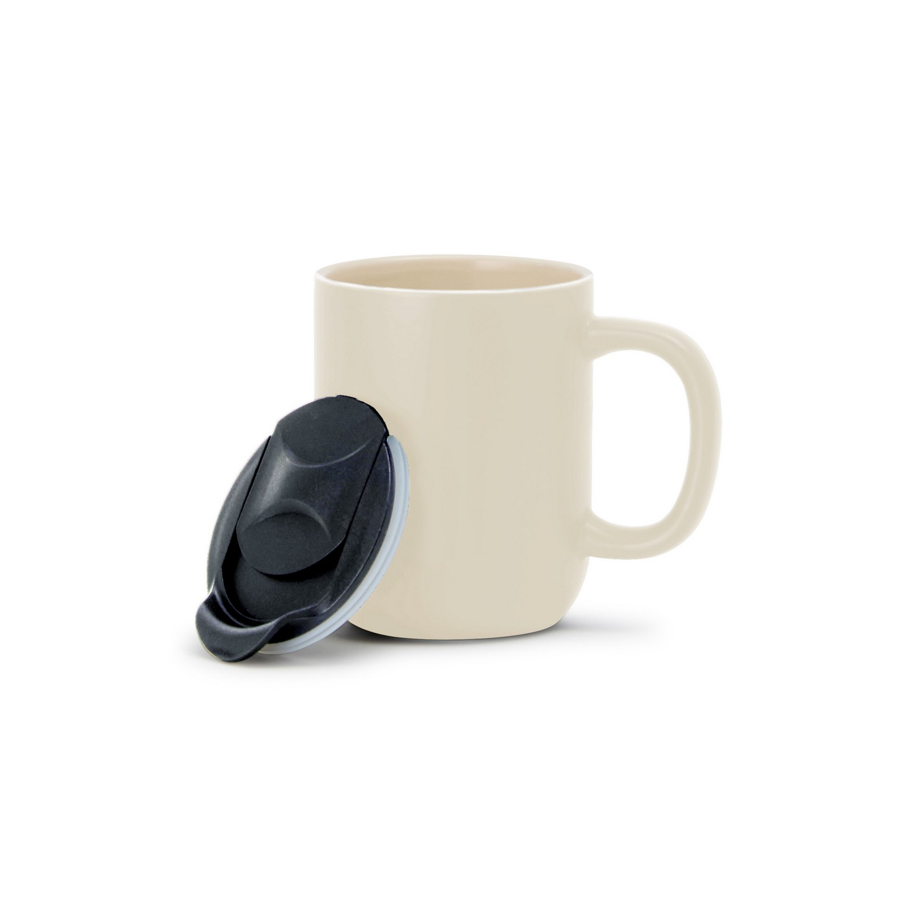 Picture of Milo Ceramic Lidded Mug - 12 Oz. - Bone