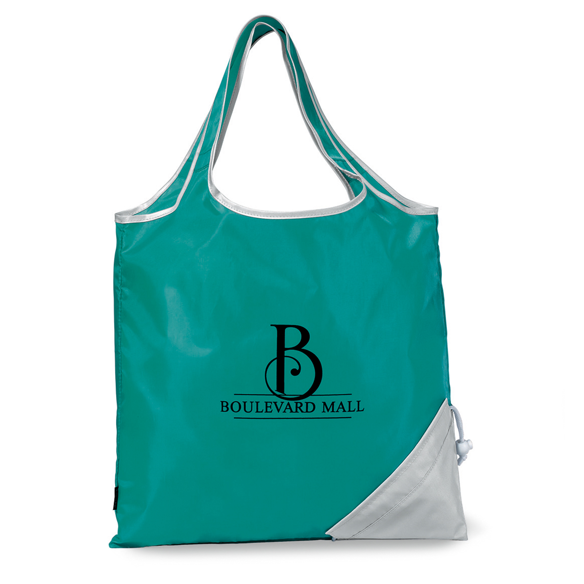 Picture of Latitudes Foldaway Shopper - Turquoise-Silver