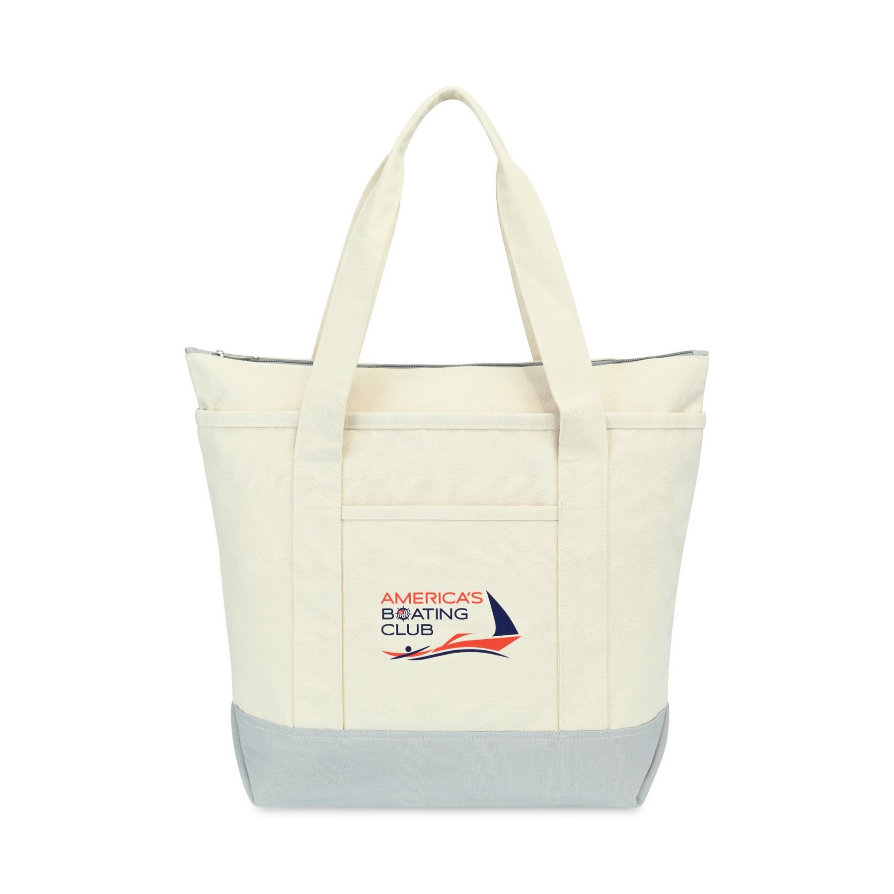 Picture of Newport Cotton Zippered Tote - Grey