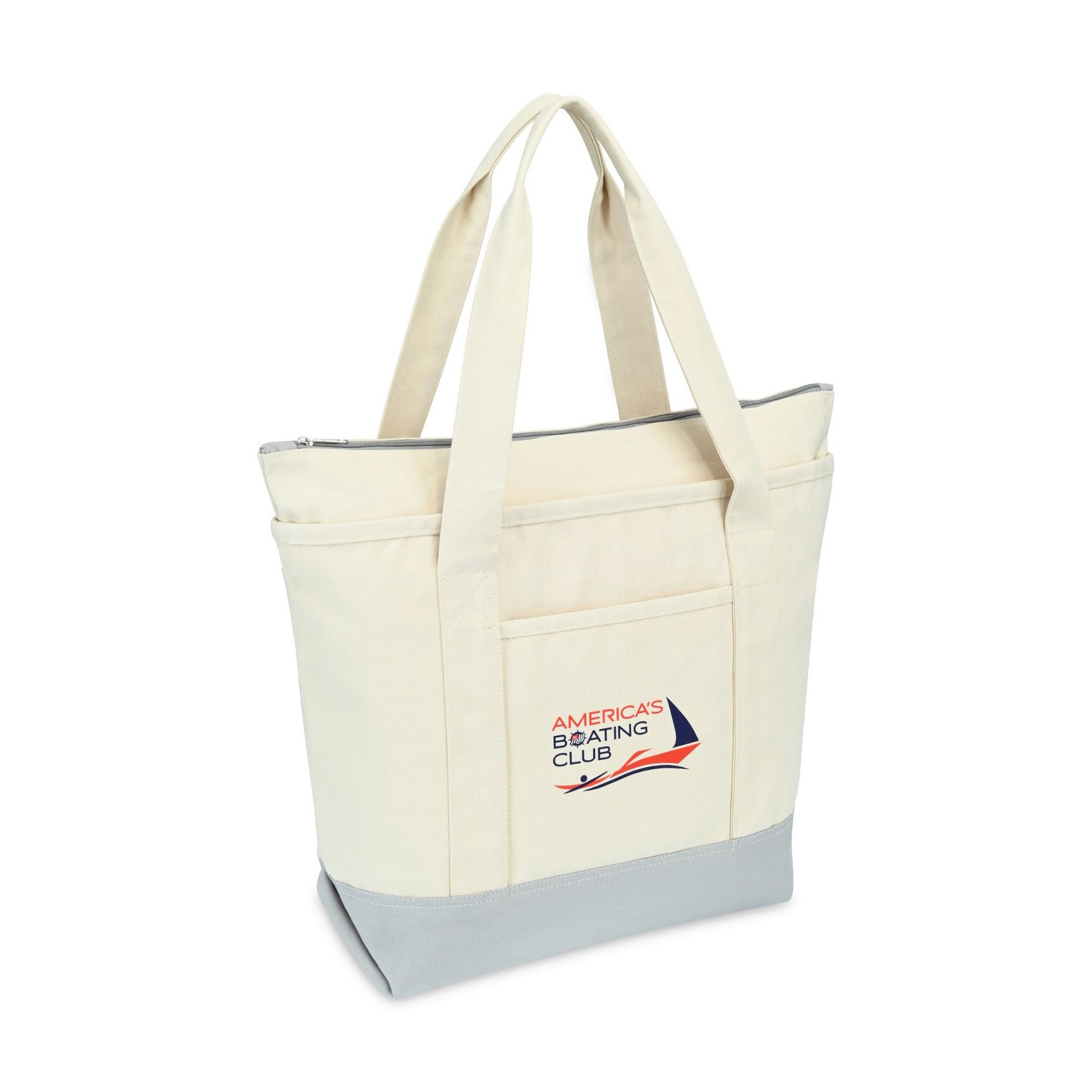Picture of Newport Cotton Zippered Tote - Grey