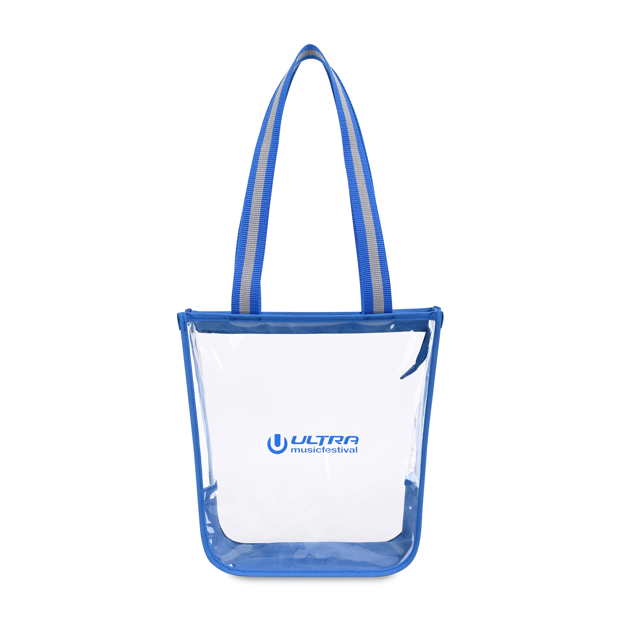 Picture of Sigma Clear Zippered Tote - Royal Blue