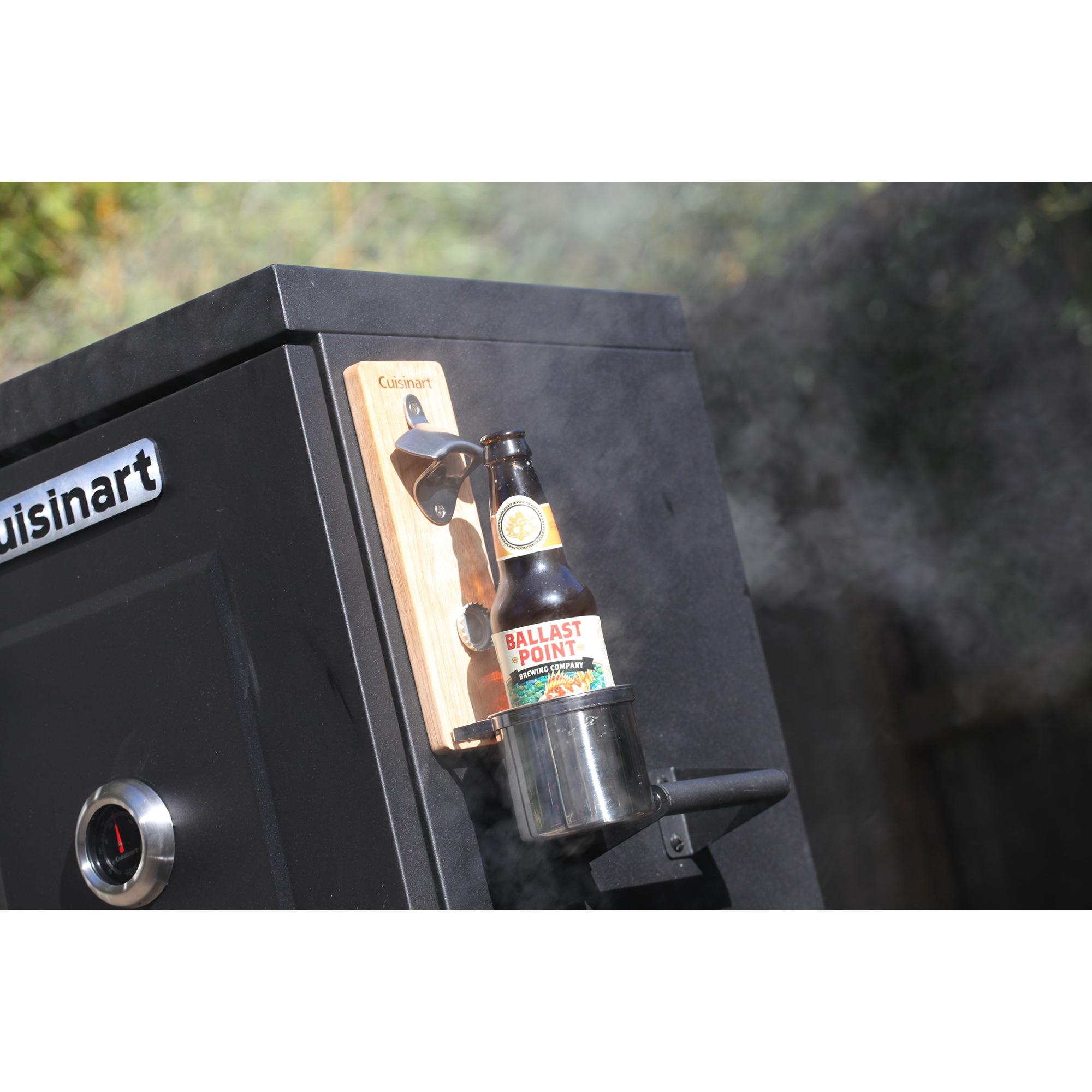 Picture of Cuisinart Outdoors Magnetic Bottle Opener & Cup Holder - Wood